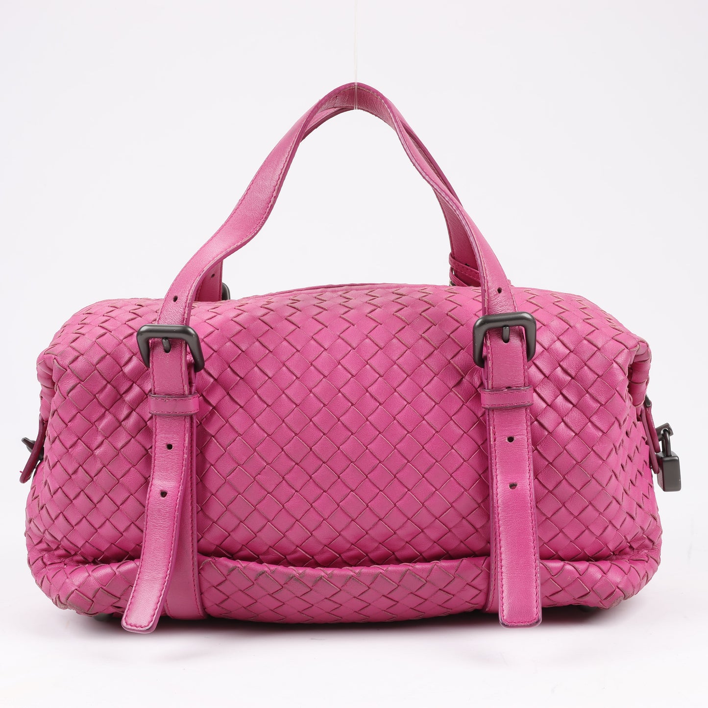 BOTTEGA VENETA Sac à main en cuir Intrecciato en rose