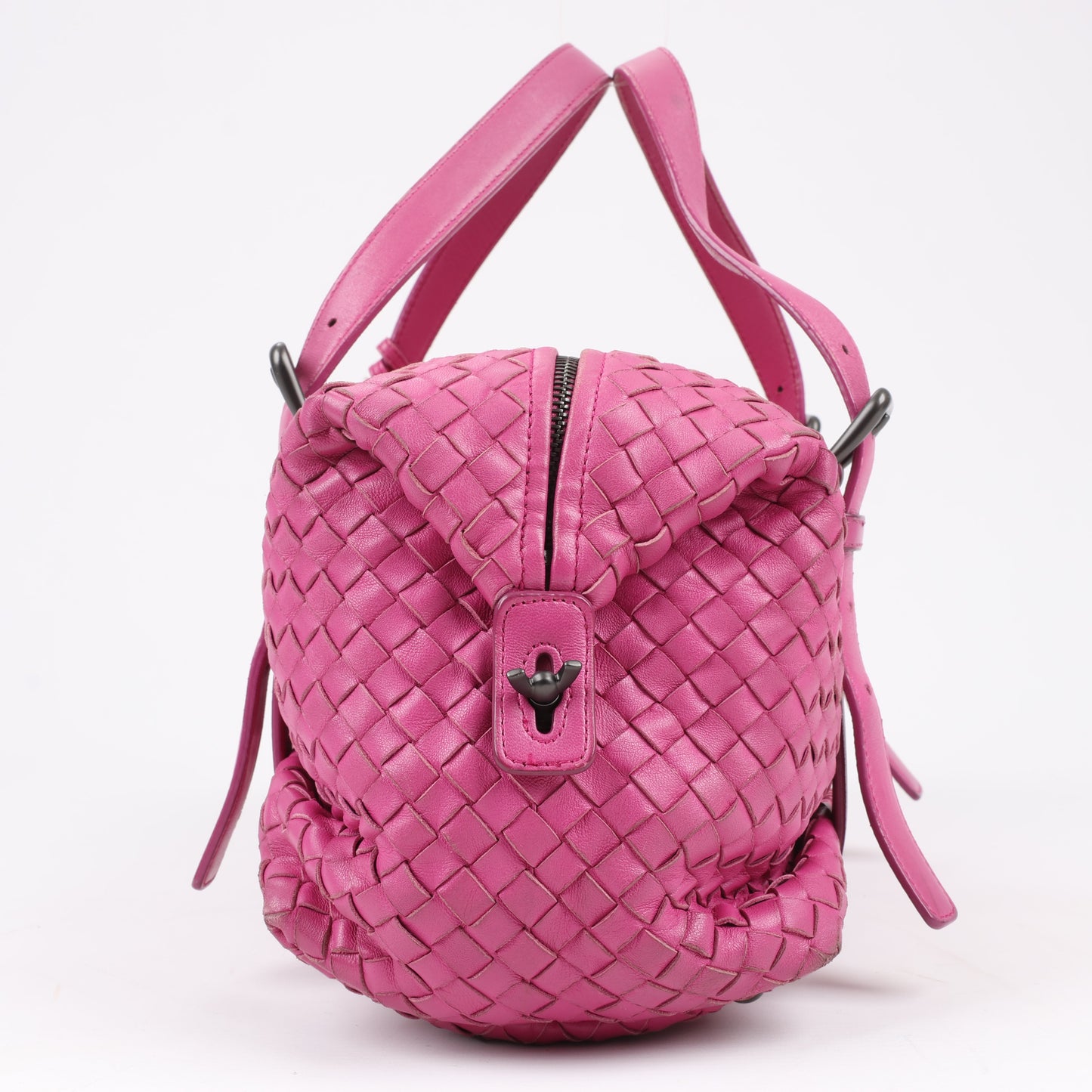 BOTTEGA VENETA Sac à main en cuir Intrecciato en rose
