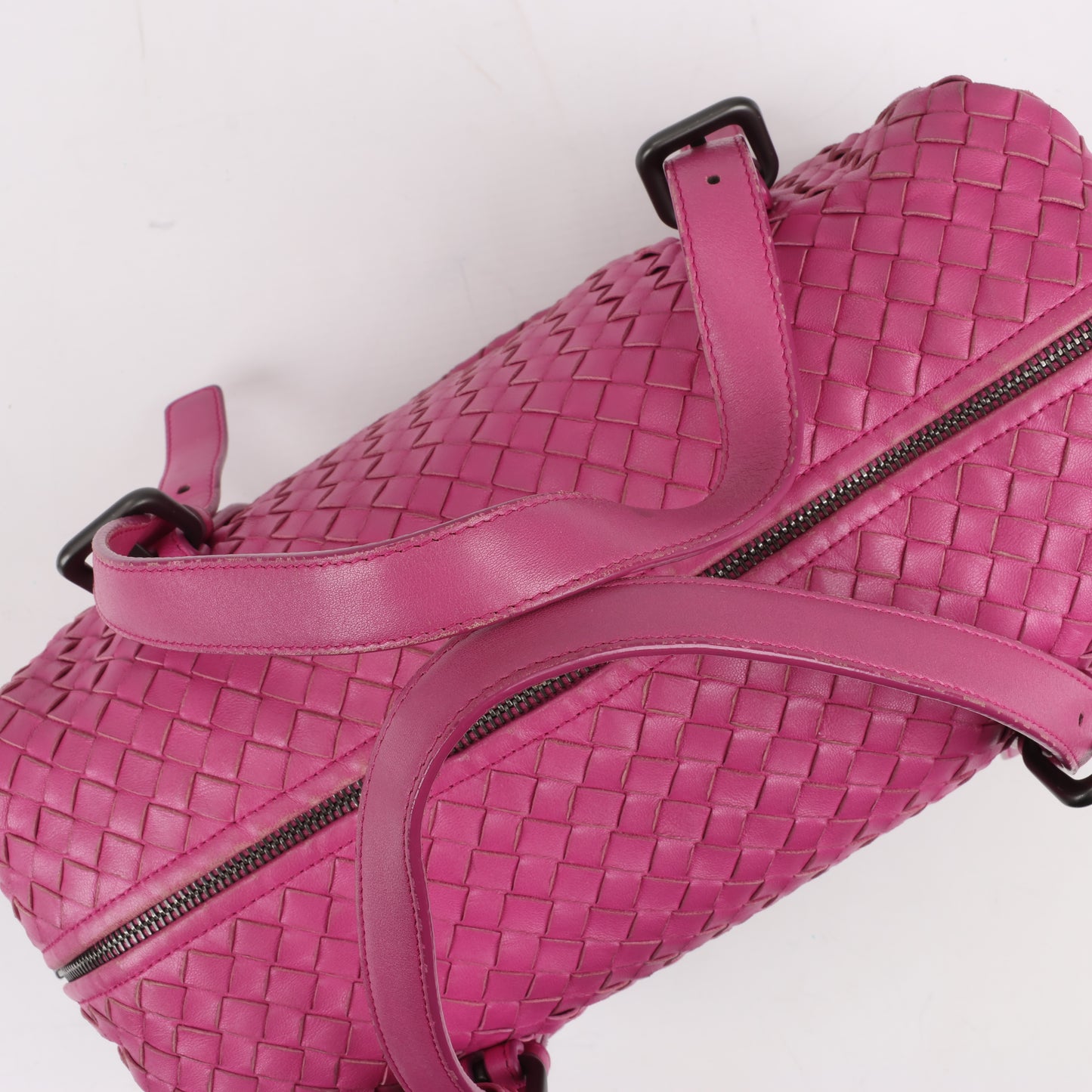 BOTTEGA VENETA Sac à main en cuir Intrecciato en rose