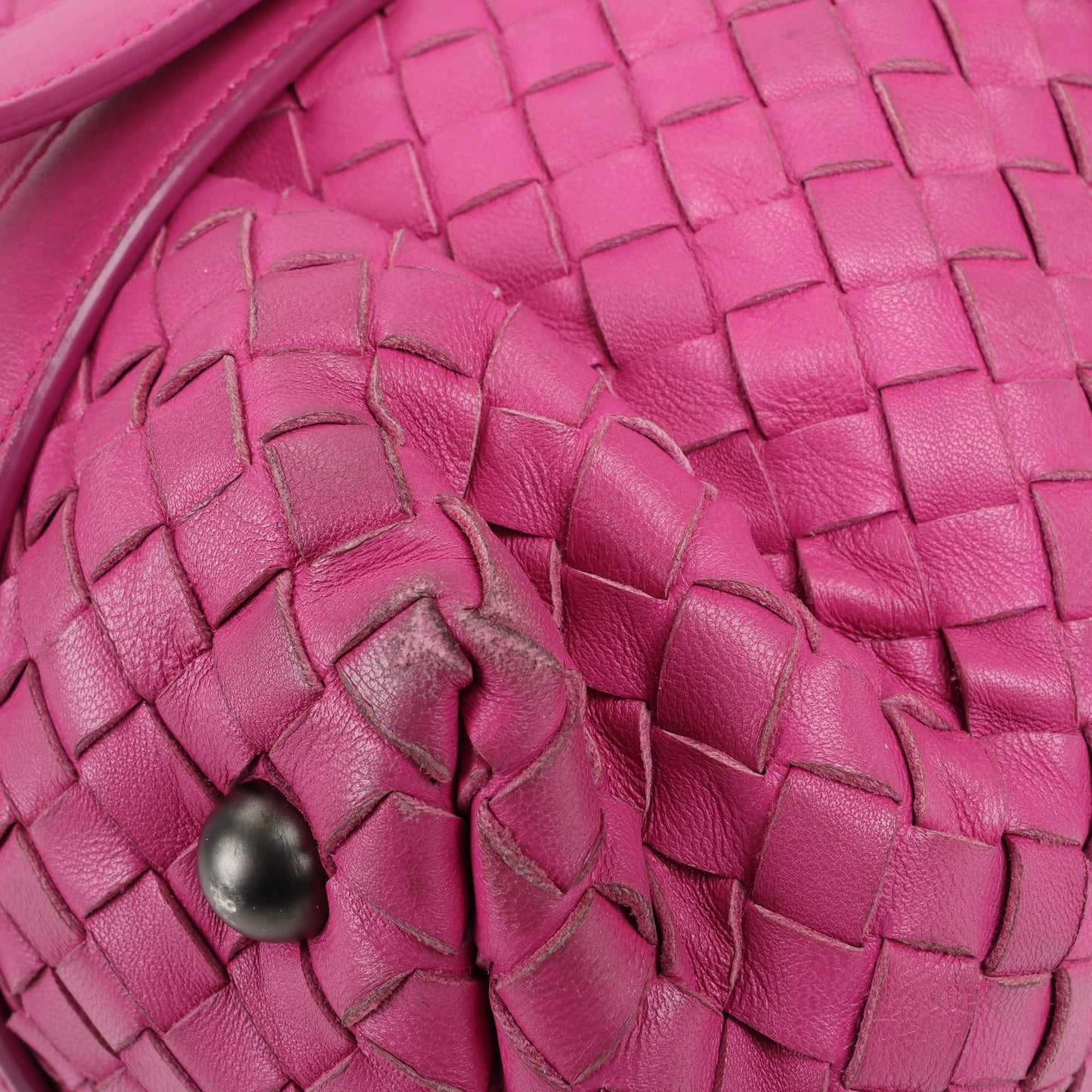 BOTTEGA VENETA Sac à main en cuir Intrecciato en rose