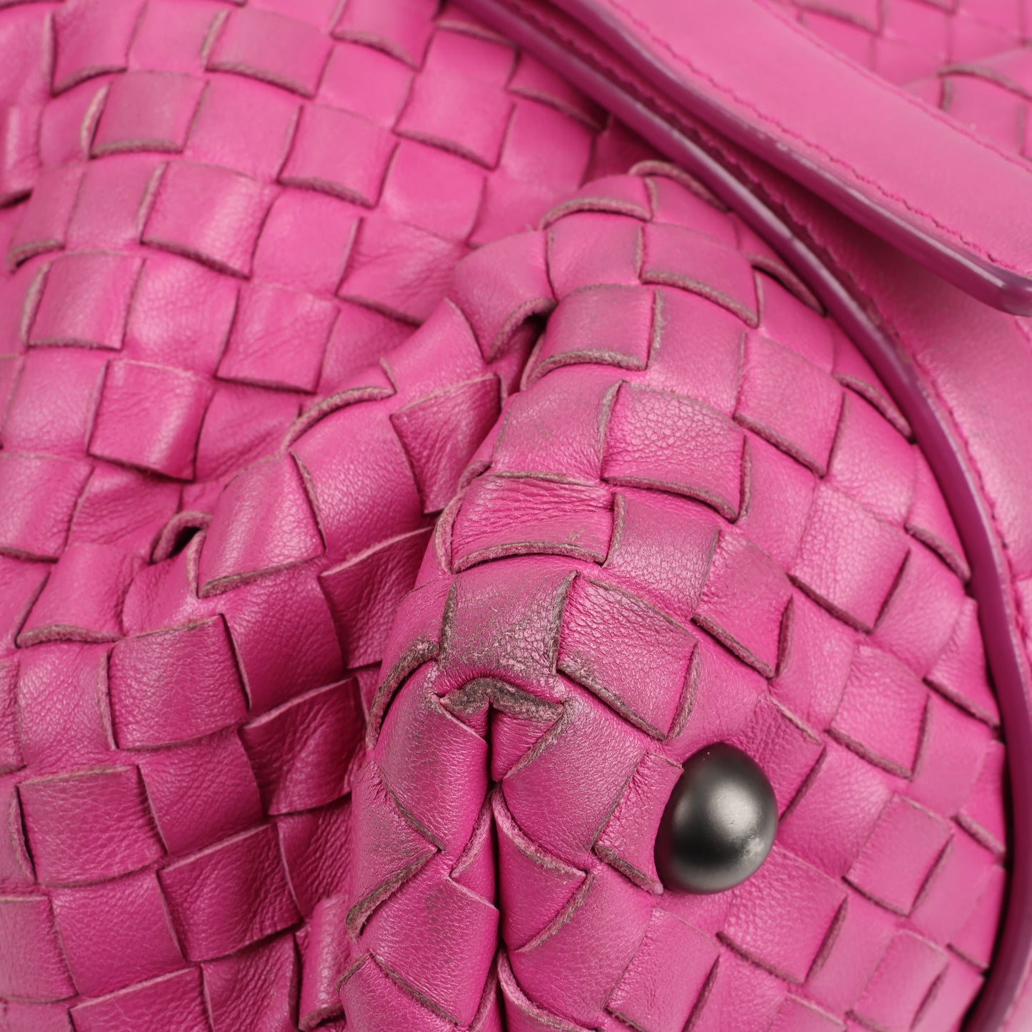 BOTTEGA VENETA Sac à main en cuir Intrecciato en rose
