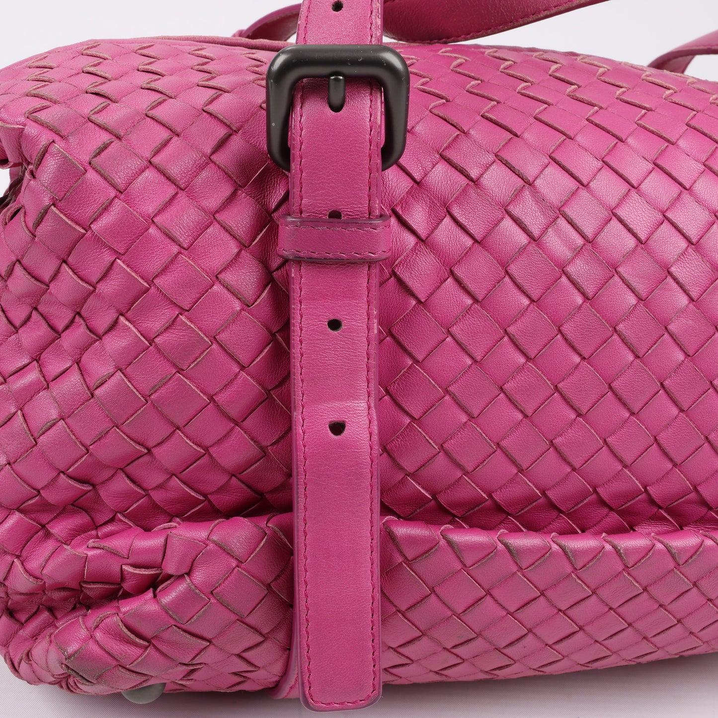 BOTTEGA VENETA Sac à main en cuir Intrecciato en rose