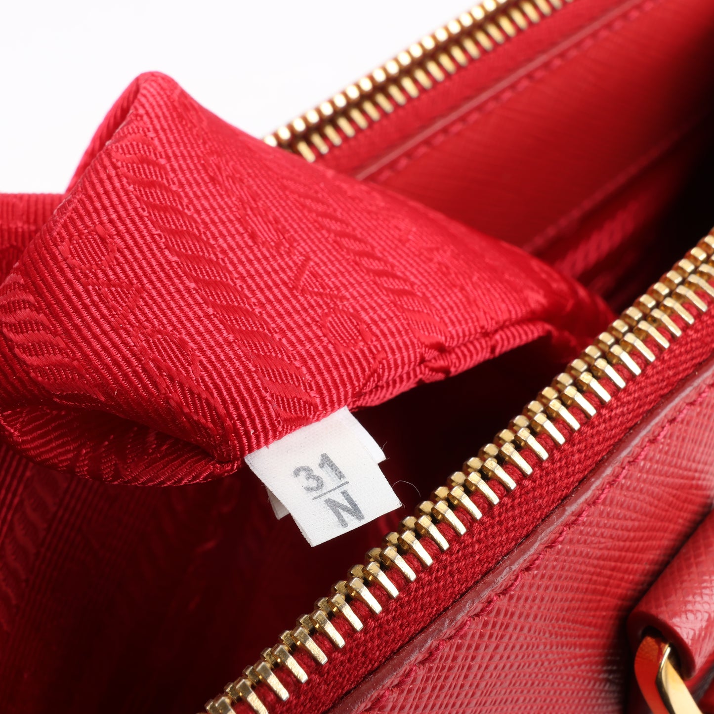 Prada Galleria Saffiano Lux Leather Handbag in Red