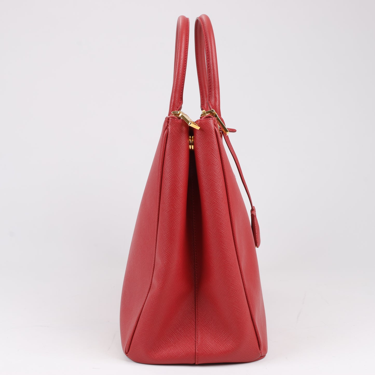 Prada Galleria Saffiano Lux Leather Handbag in Red