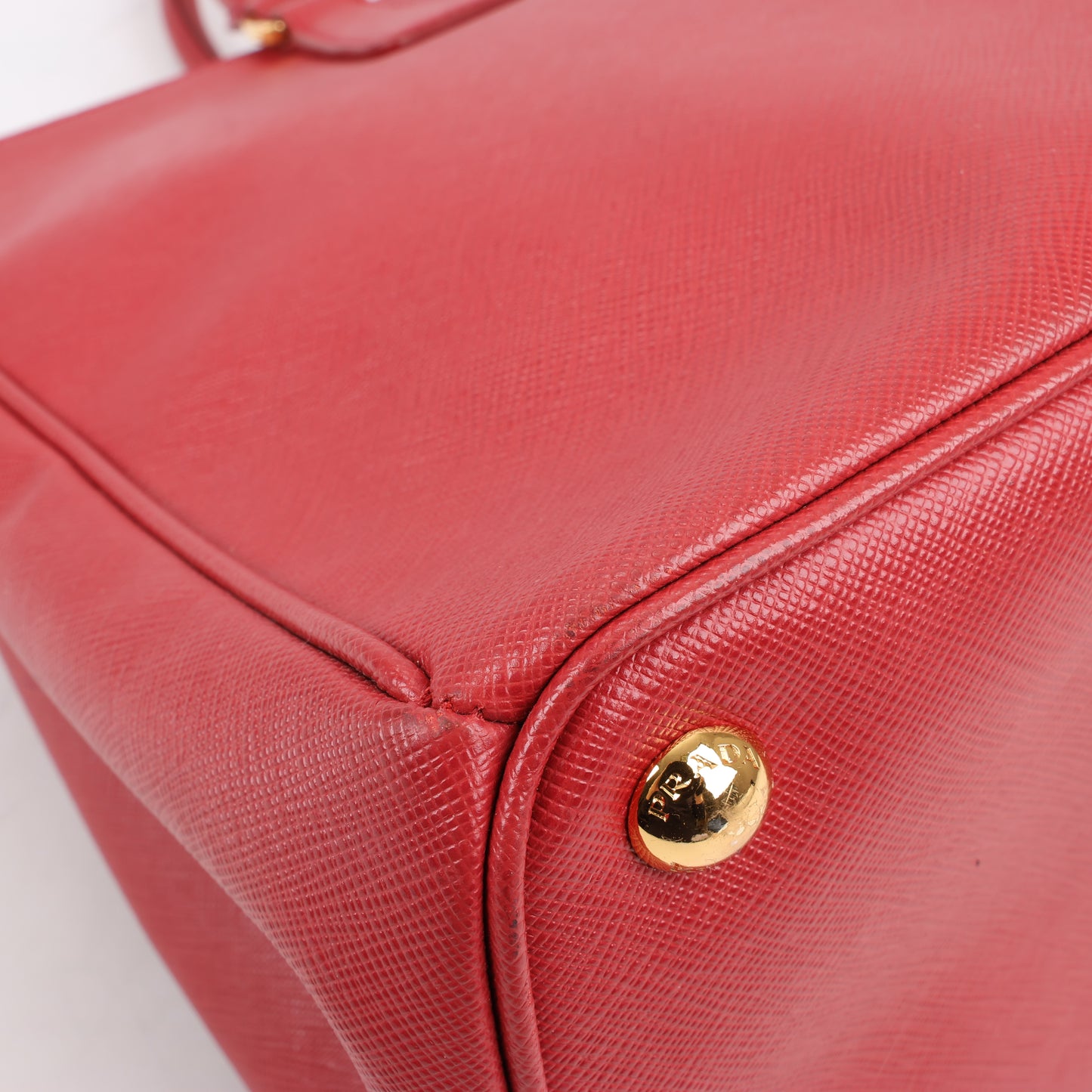 Prada Galleria Saffiano Lux Leather Handbag in Red
