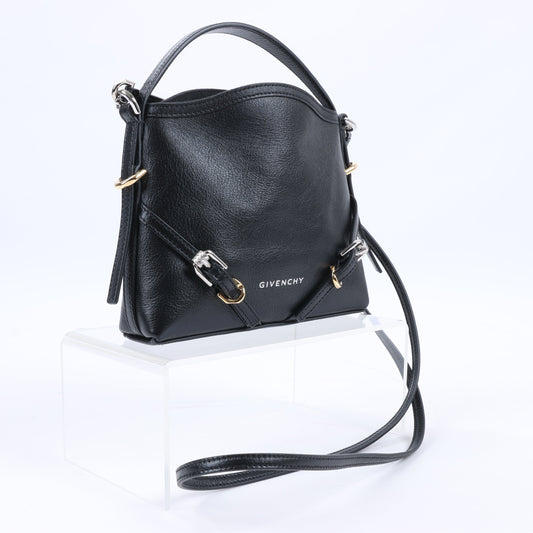 Givenchy Voyeux Leather 2Way Shoulder Bag in Black