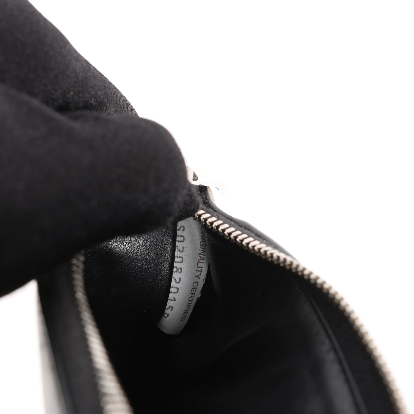 Étui à fragments en cuir Bottega Veneta noir × marron