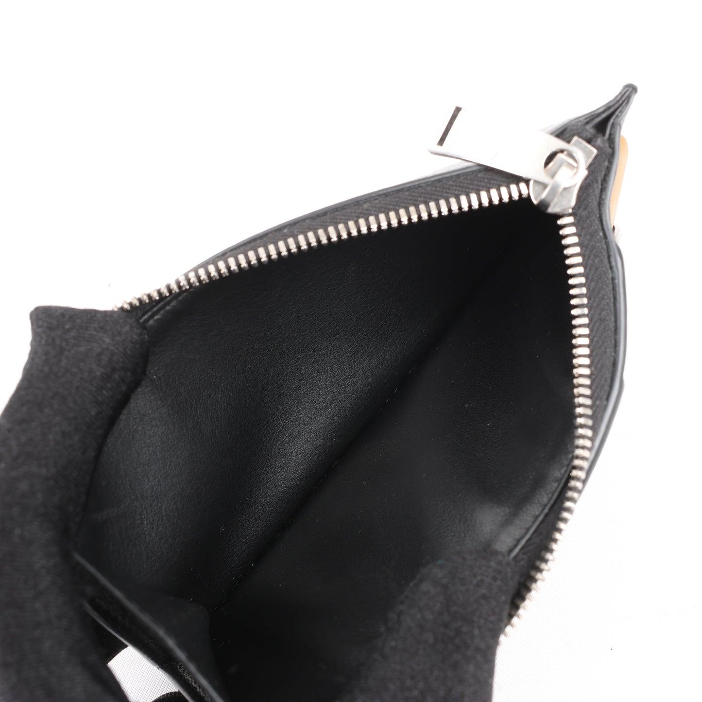 Étui à fragments en cuir Bottega Veneta noir × marron