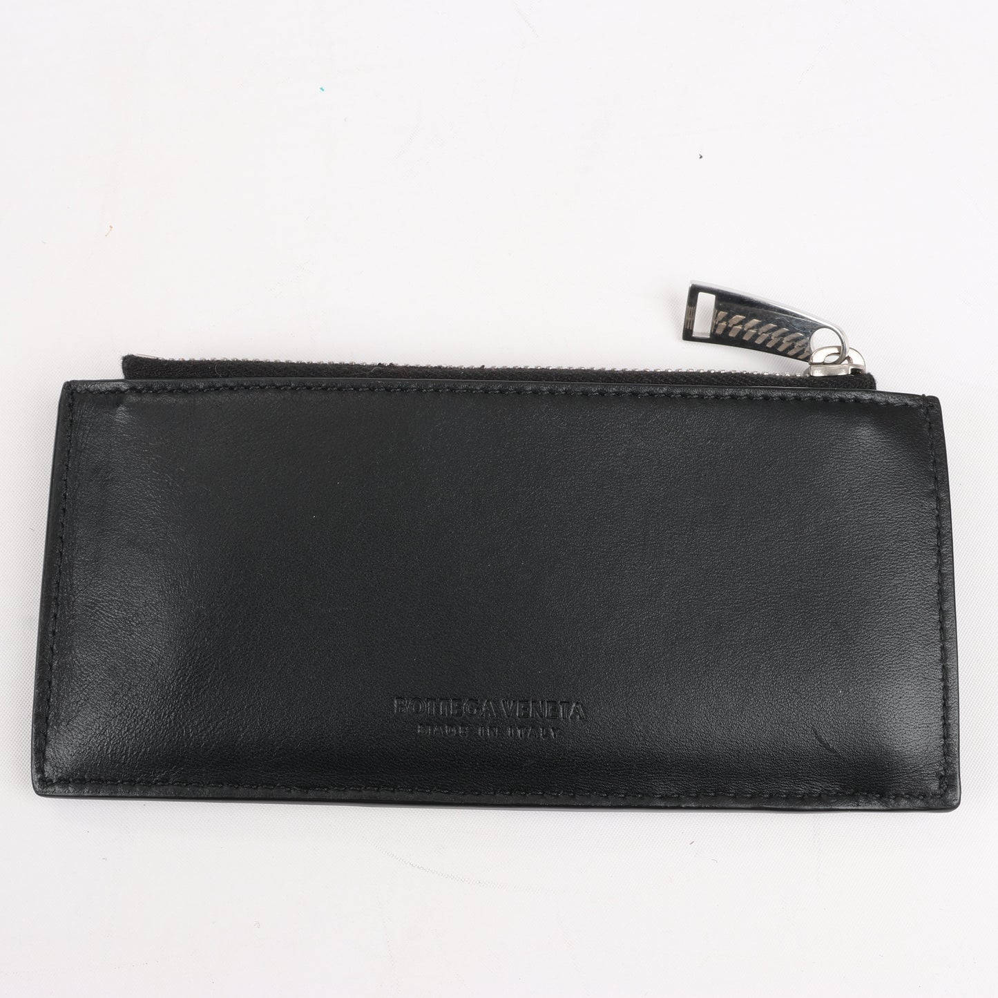 Étui à fragments en cuir Bottega Veneta noir × marron