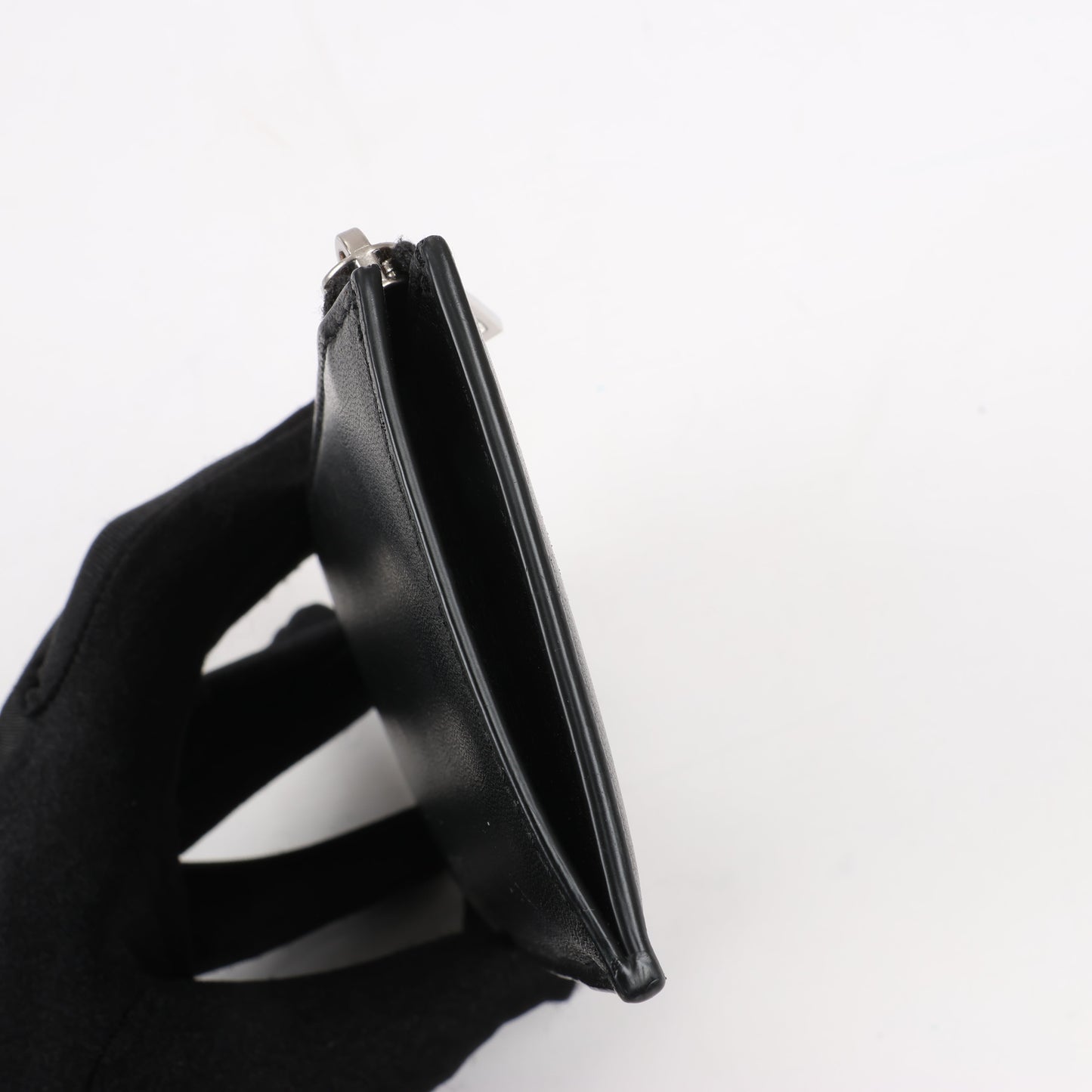 Étui à fragments en cuir Bottega Veneta noir × marron