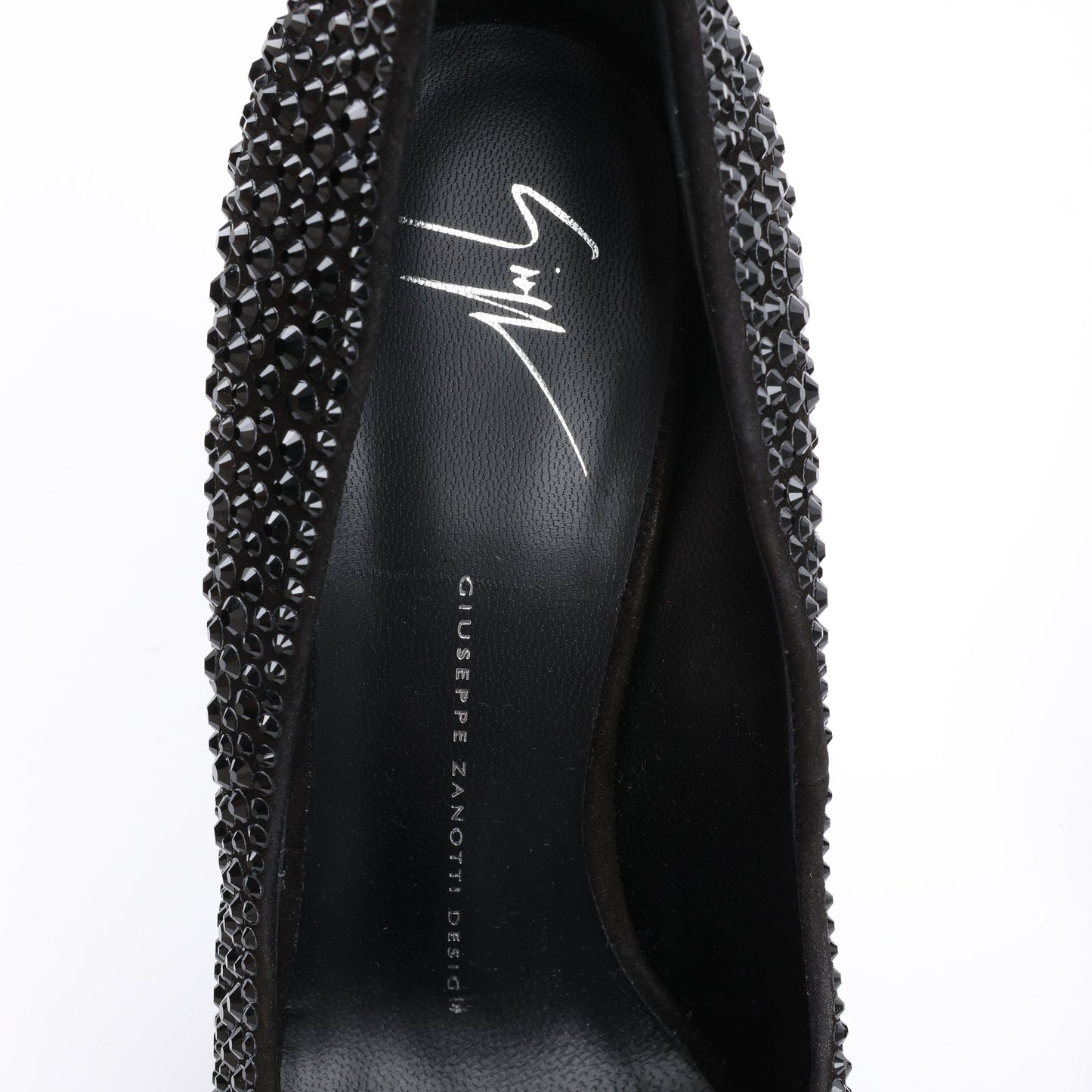 Giuseppe Zanotti Swarovski Crystal No-Heel Platform Wedges - Size 38 EU