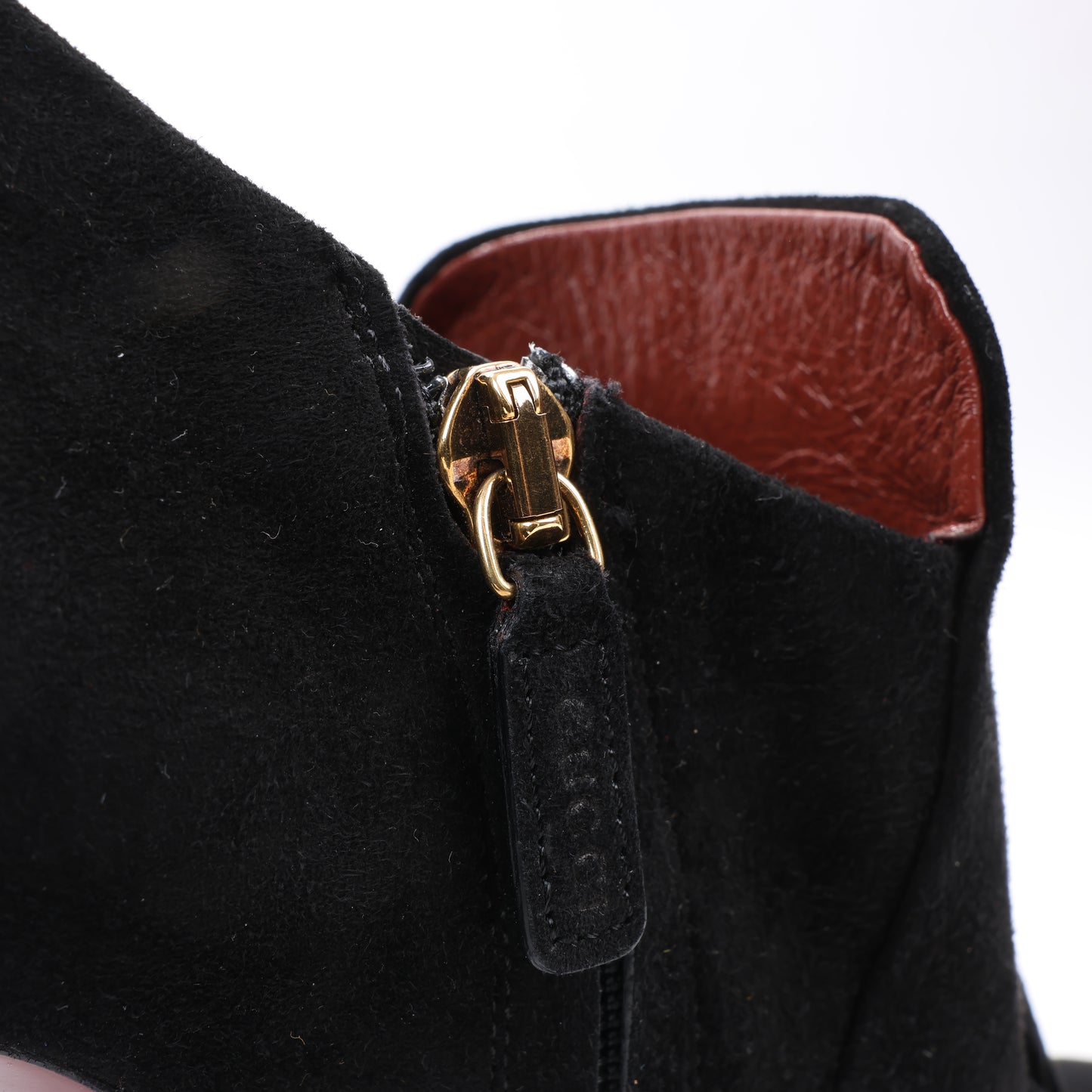 Gucci Black Suede Tasseled Ankle Boots - Size 37.5 EU 298169