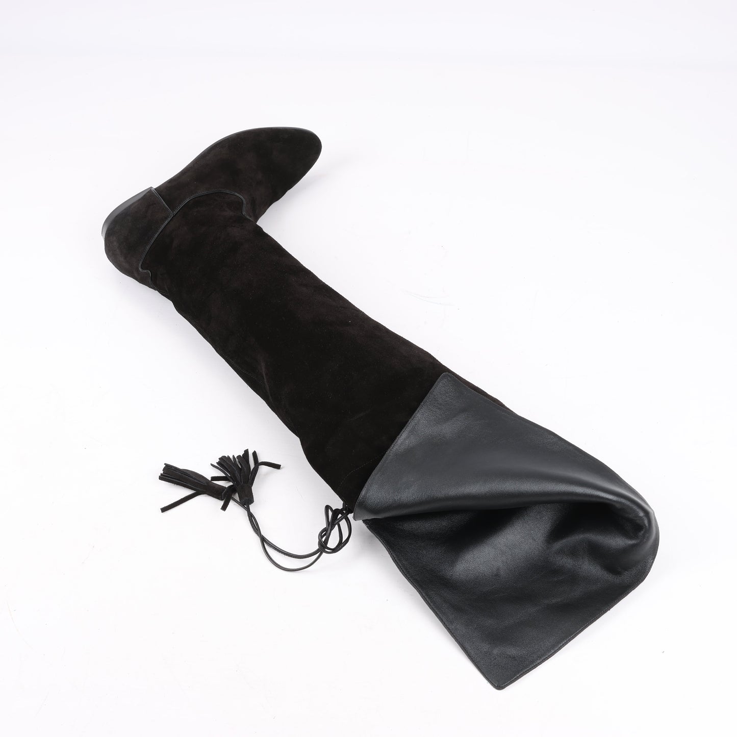 Celine Chat Botté Over-The-Knee Flat Boot in Suede Calfskin in Size 38 RM0220