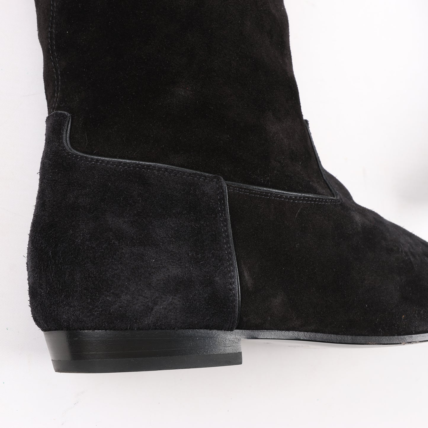 Bottes plates au-dessus du genou Celine Chat Botté en cuir de veau velours, taille 38 RM0220