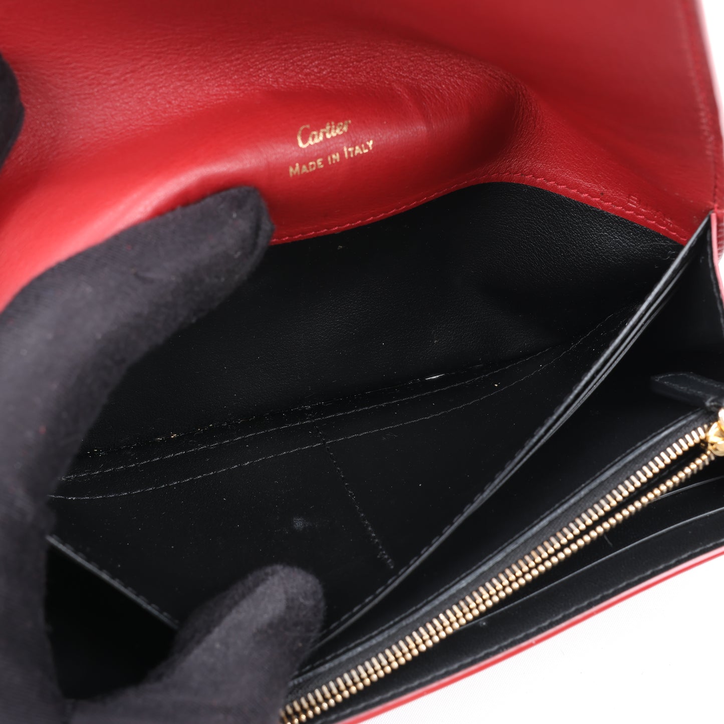 Portefeuille long en cuir Cartier Garland Doo Cartier bordeaux