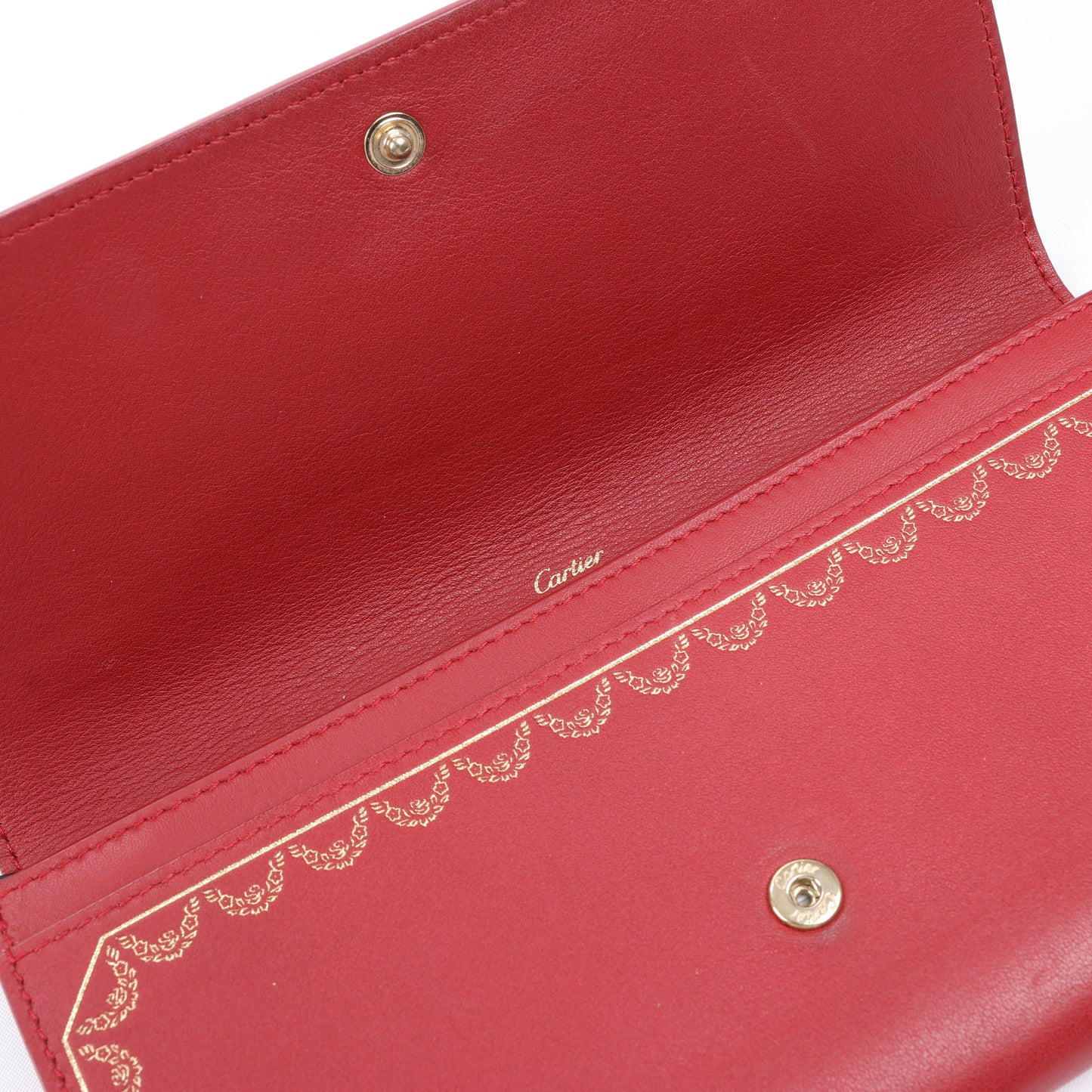 Portefeuille long en cuir Cartier Garland Doo Cartier bordeaux
