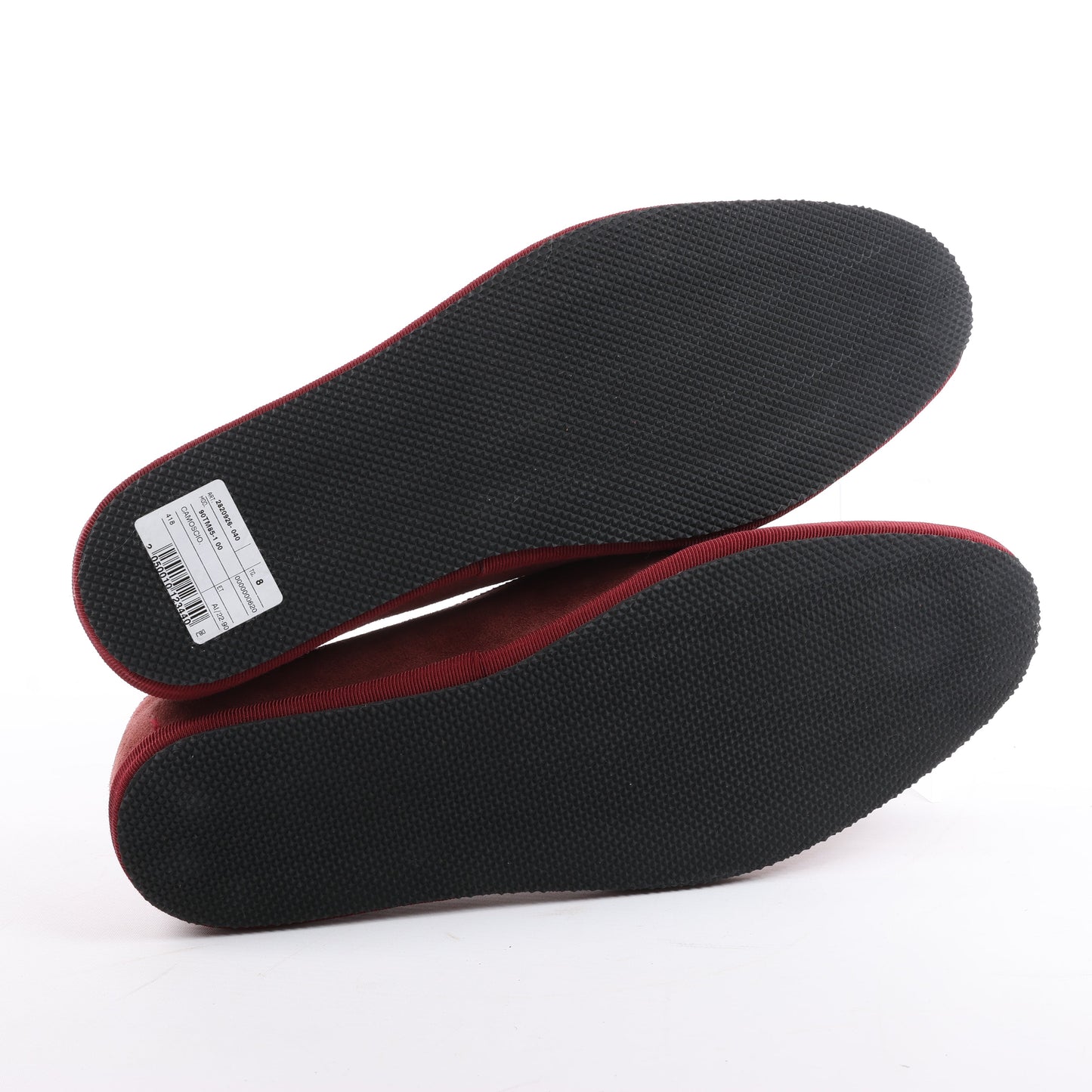 CORNELIANI Velvet Loafers in Burgundy, Size 40 EU