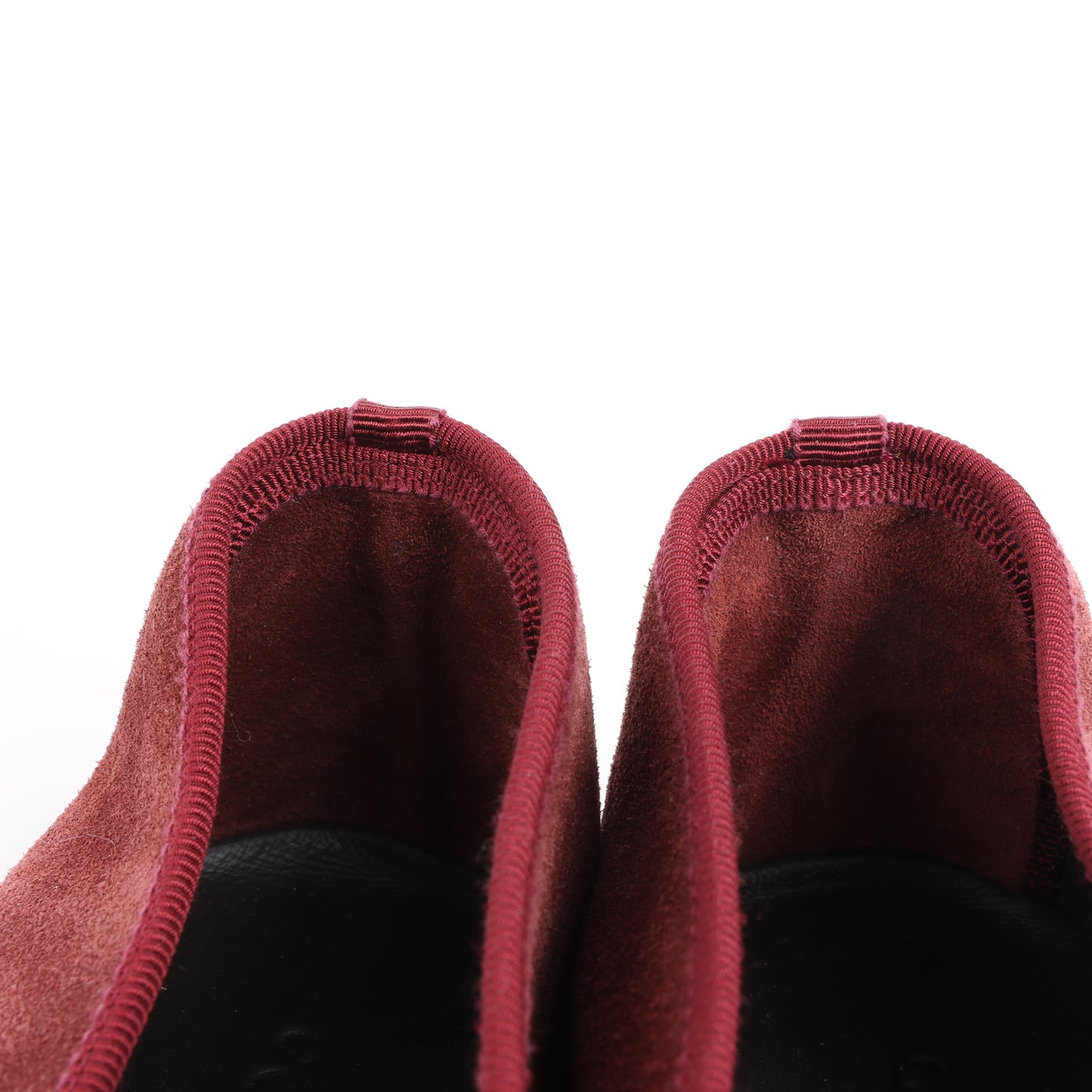 CORNELIANI Velvet Loafers in Burgundy, Size 40 EU