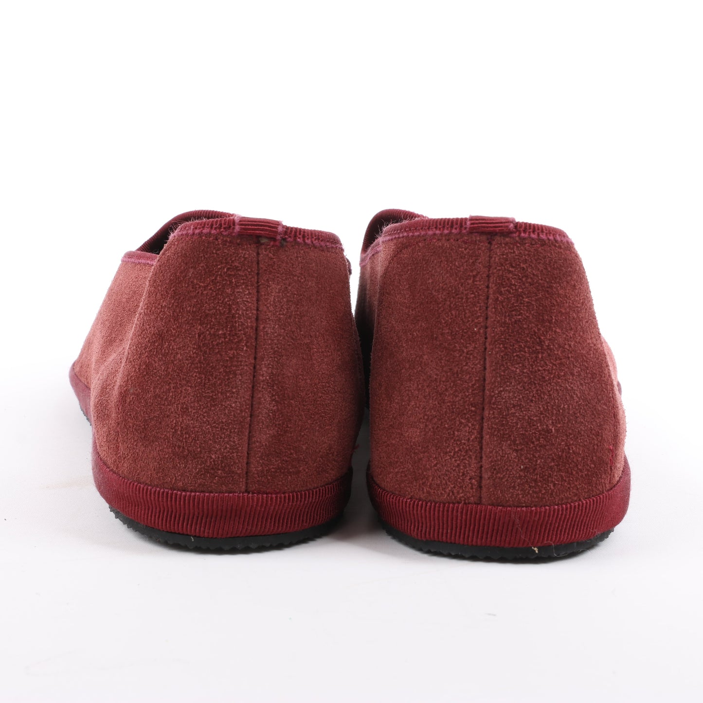CORNELIANI Velvet Loafers in Burgundy, Size 40 EU