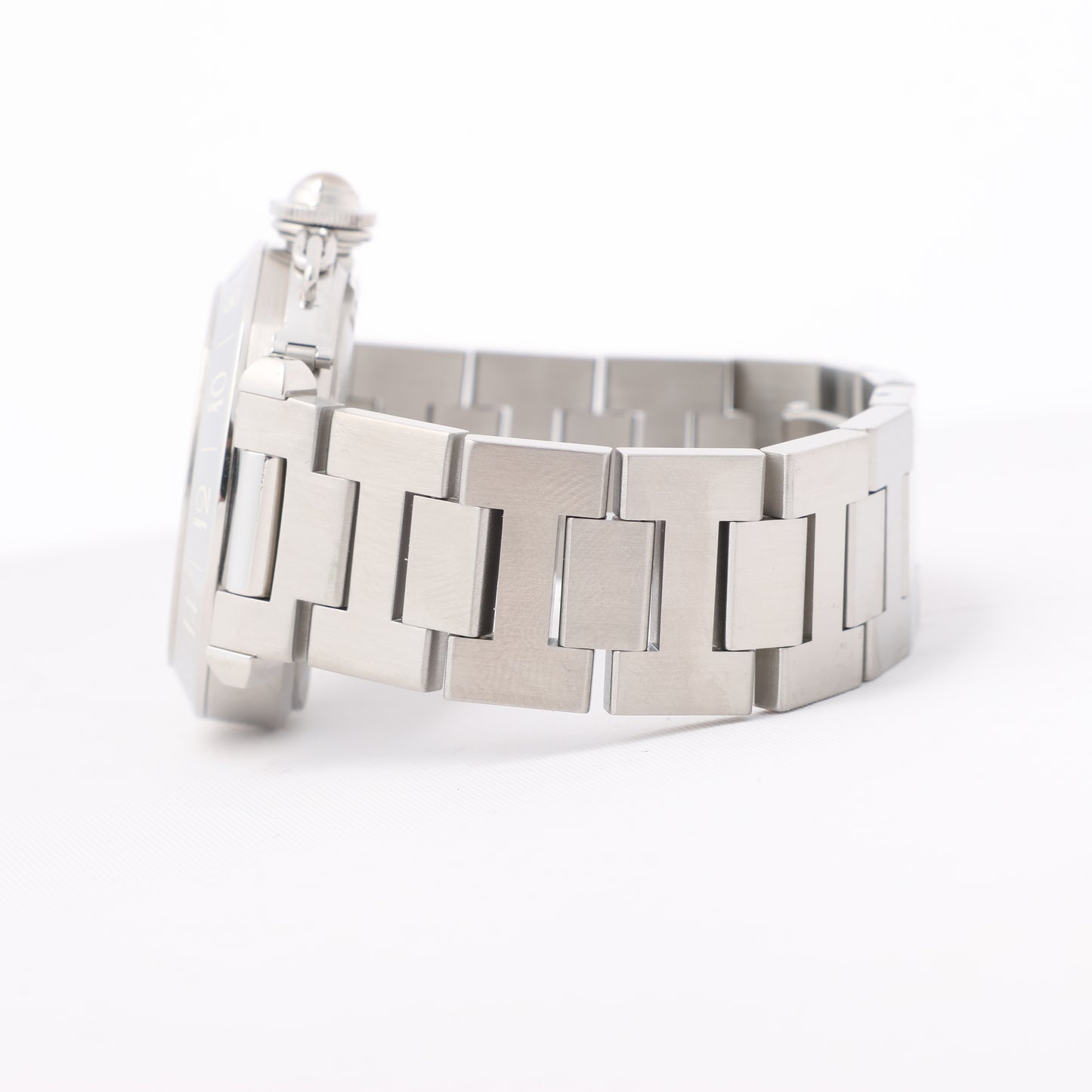 CARTIER Pasha C W31049M7 2550824719CD SS AT Uhr mit schwarzem Zifferblatt