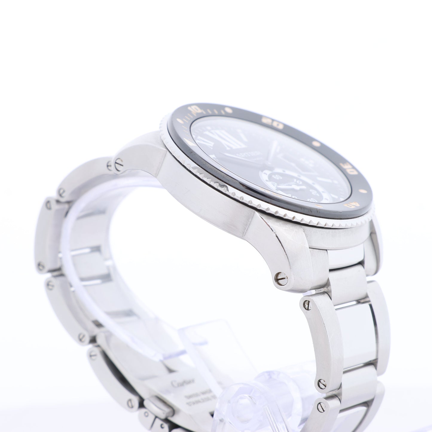 Cartier Calibr Doo Cartier W7100057 3729101416VX SS AT Black Dial Watch