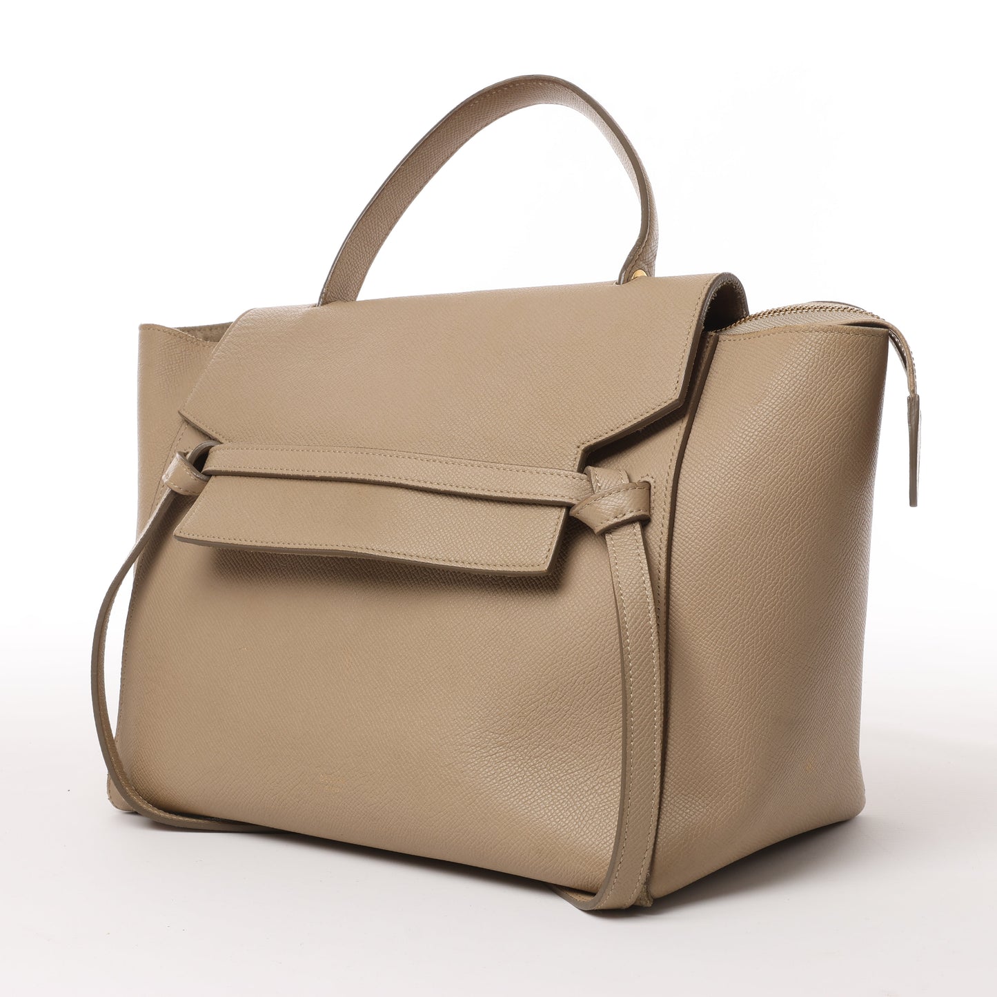Celine Belt Bag Mini Leather 2way Handbag in Beige