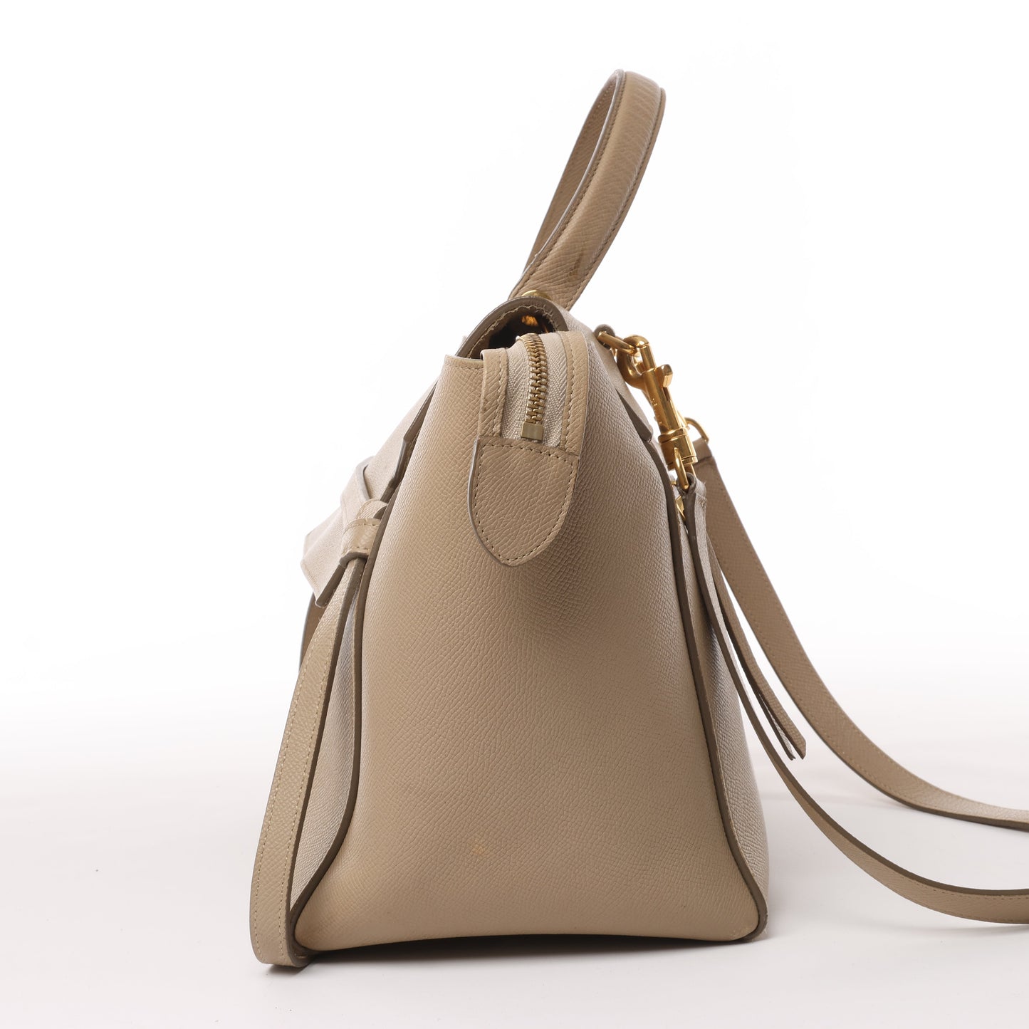 Celine Belt Bag Mini Leather 2way Handbag in Beige