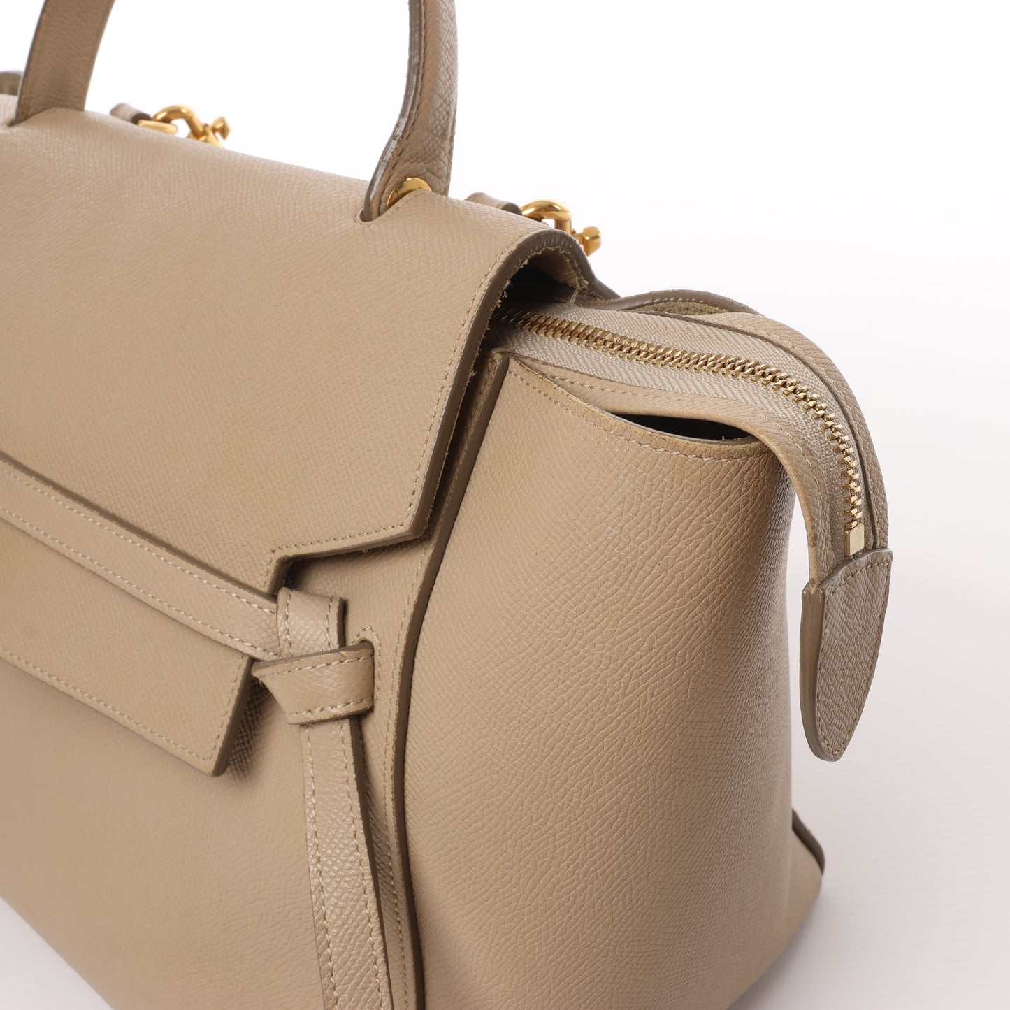 Celine Belt Bag Mini Leather 2way Handbag in Beige