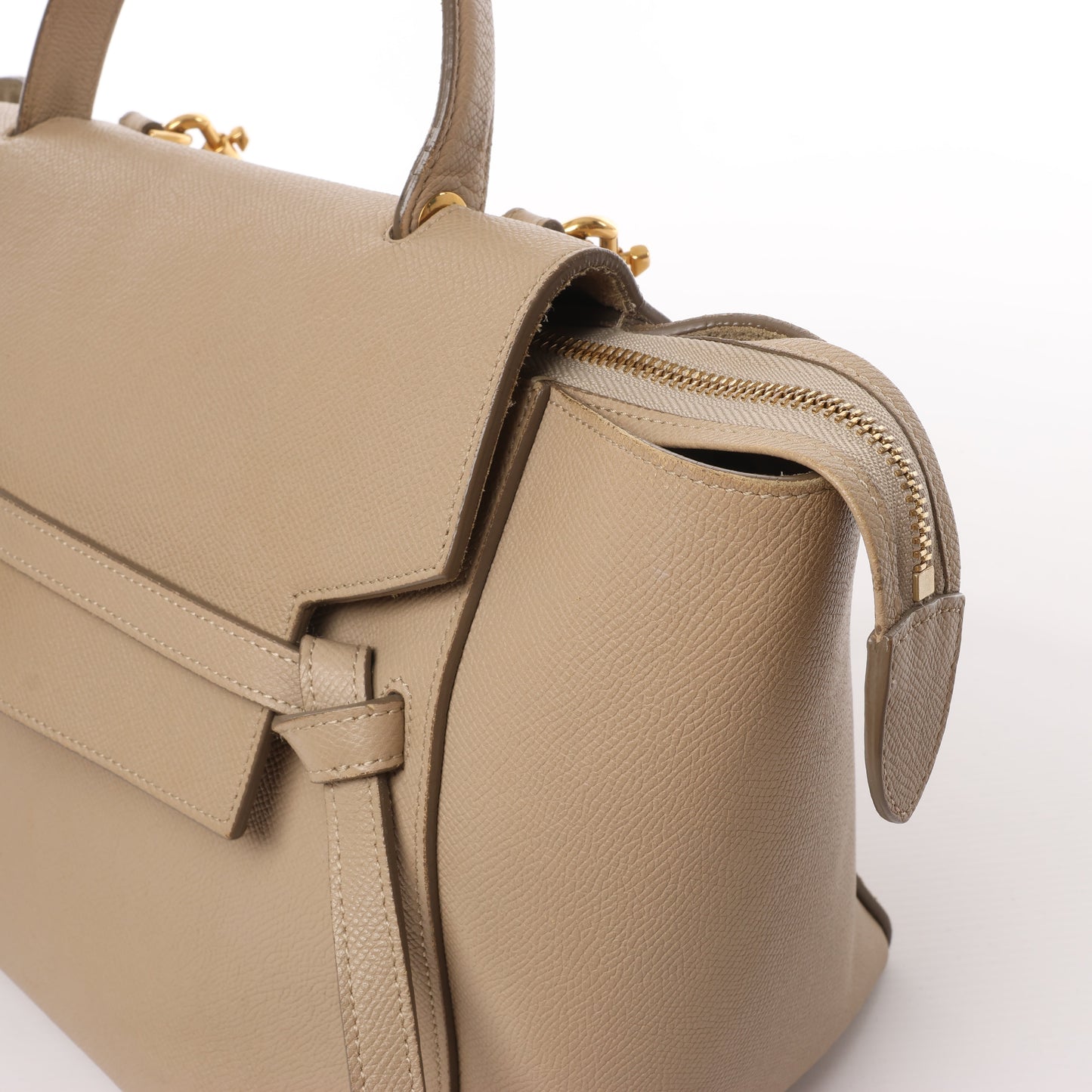 Celine Belt Bag Mini Leather 2way Handbag in Beige