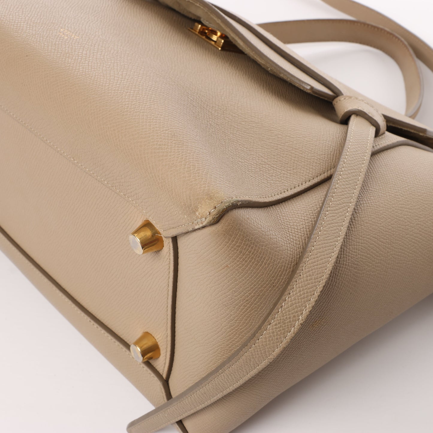 Celine Belt Bag Mini Leather 2way Handbag in Beige