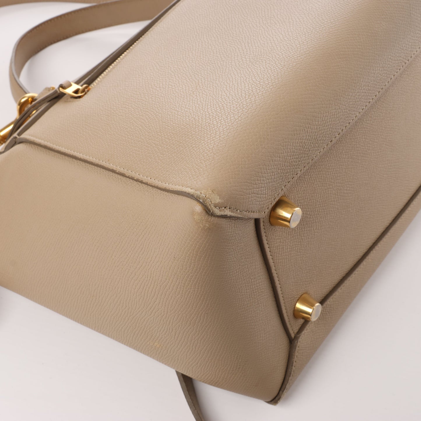 Celine Belt Bag Mini Leather 2way Handbag in Beige