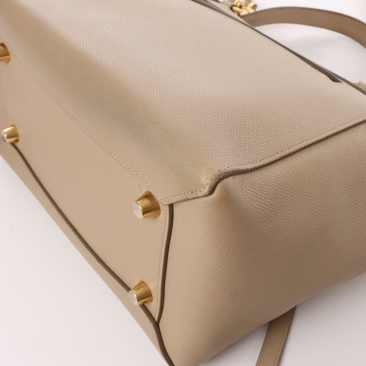 Celine Belt Bag Mini Leather 2way Handbag in Beige