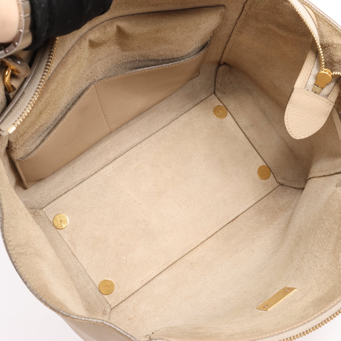 Celine Belt Bag Mini Leather 2way Handbag in Beige