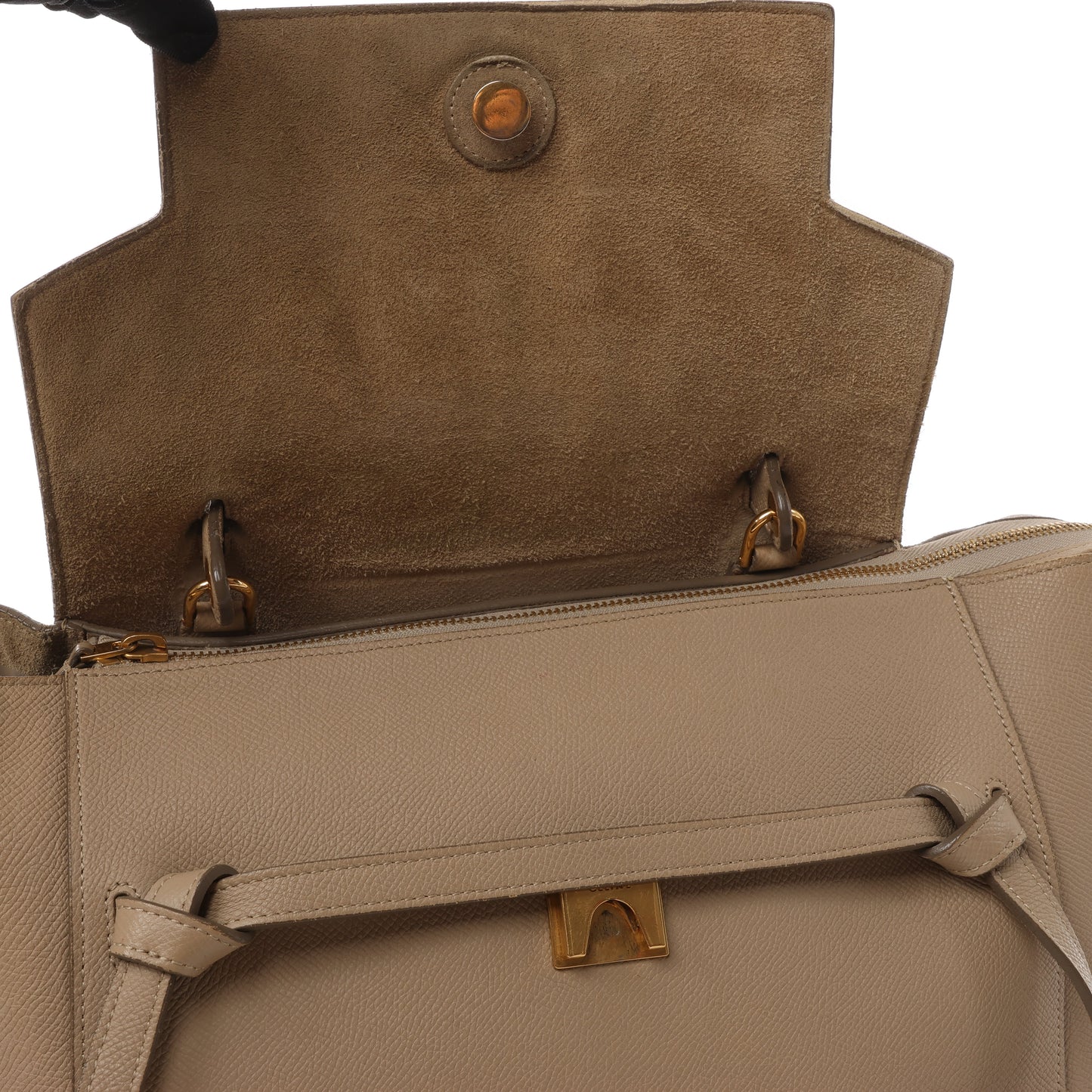 Celine Belt Bag Mini Leather 2way Handbag in Beige