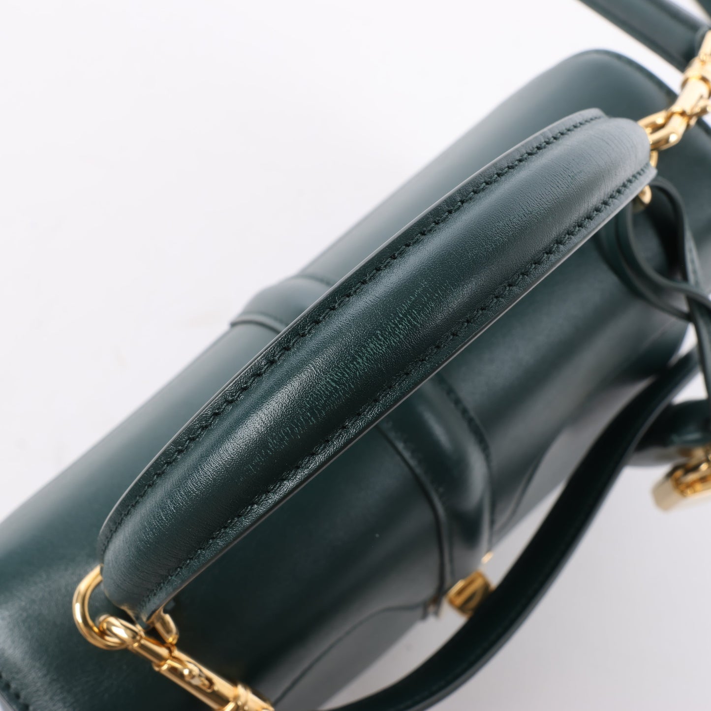 Celine Smooth Calfskin Sac 16 Small Handbag in Green