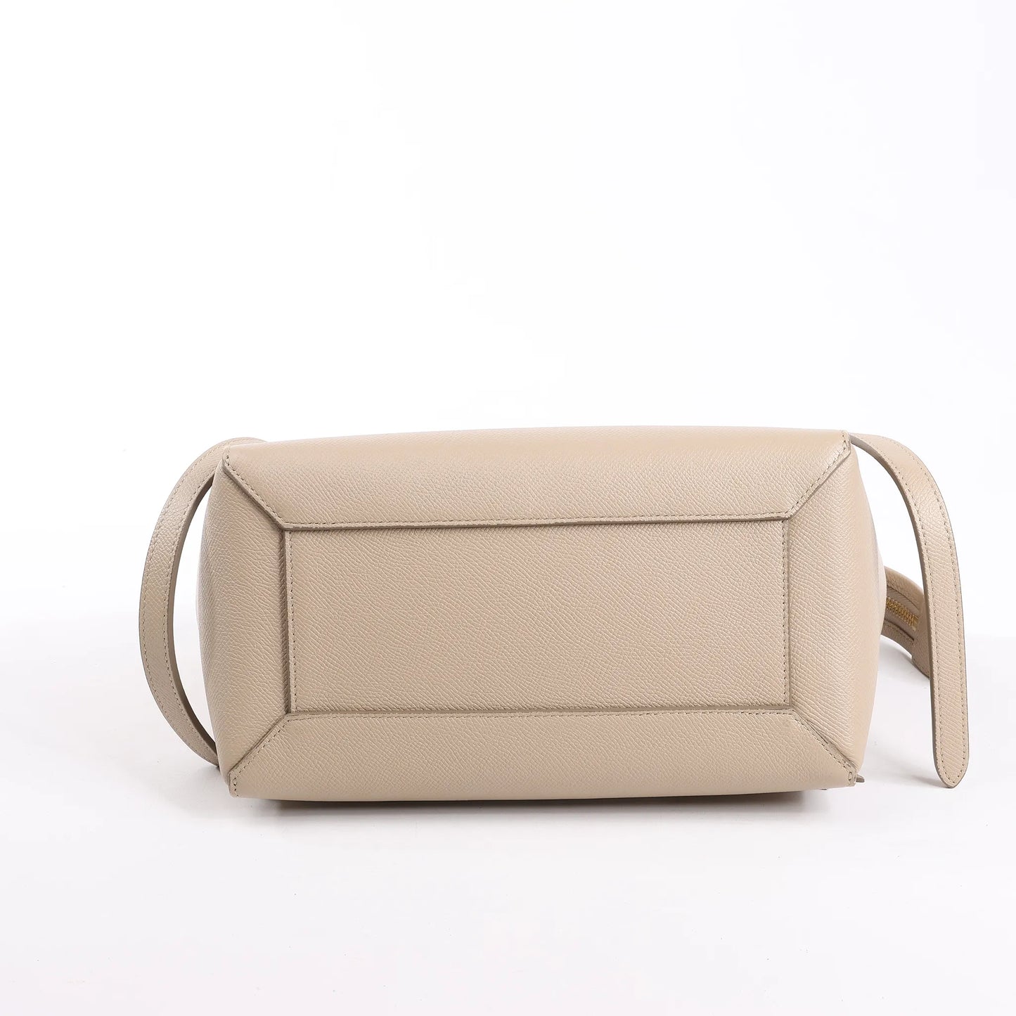 CELINE Belt Bag Grained Leather Micro 2Way Handbag in Beige