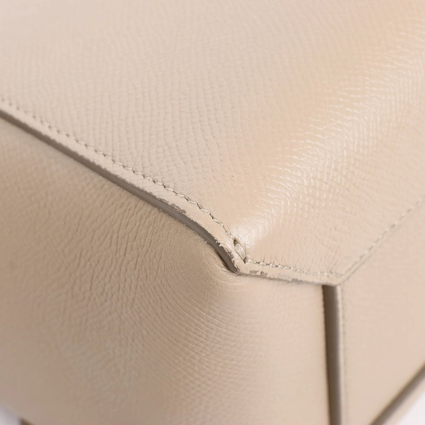 CELINE Belt Bag Grained Leather Micro 2Way Handbag in Beige