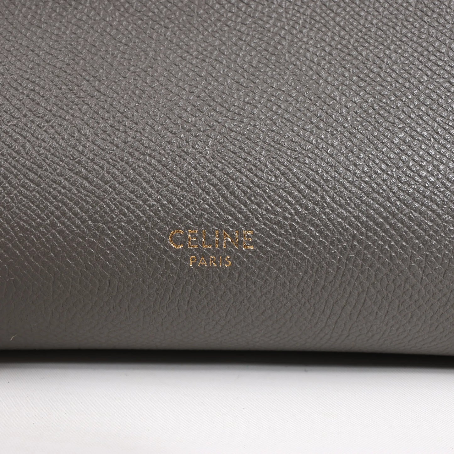 CELINE Belt Bag Grained Leather Micro 2Way Handbag in Gray