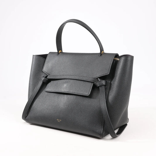 Celine Belt Bag Mini Leather 2way Handbag in Black