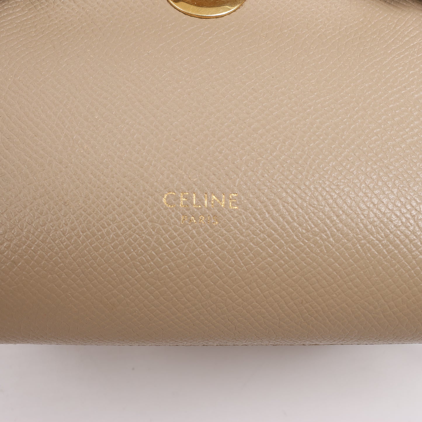 Sac banane Céline Pico en cuir beige