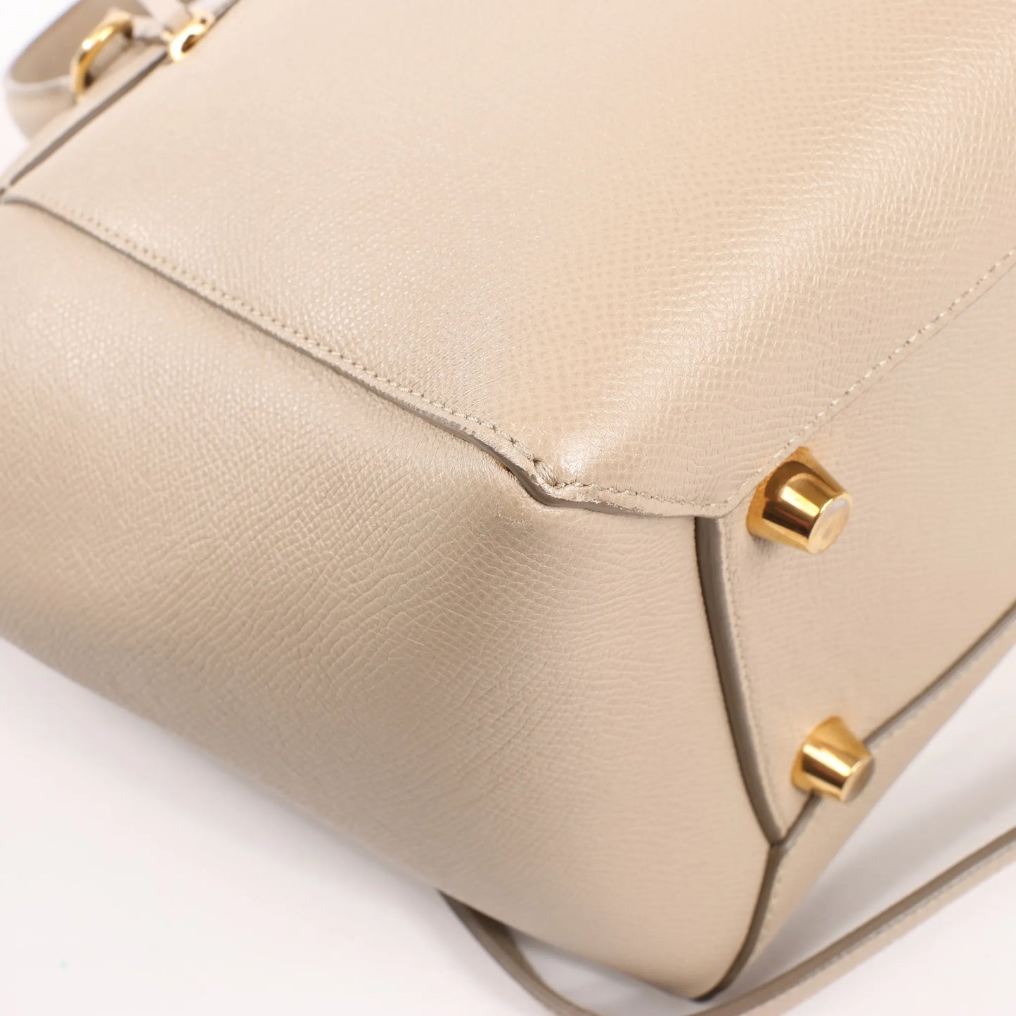 Celine Belt Bag Mini Leather 2way Handbag in Beige