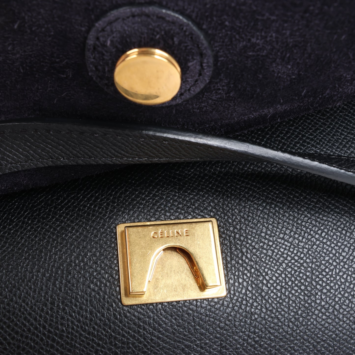 Celine Belt Bag Mini Leather 2way Handbag in Black