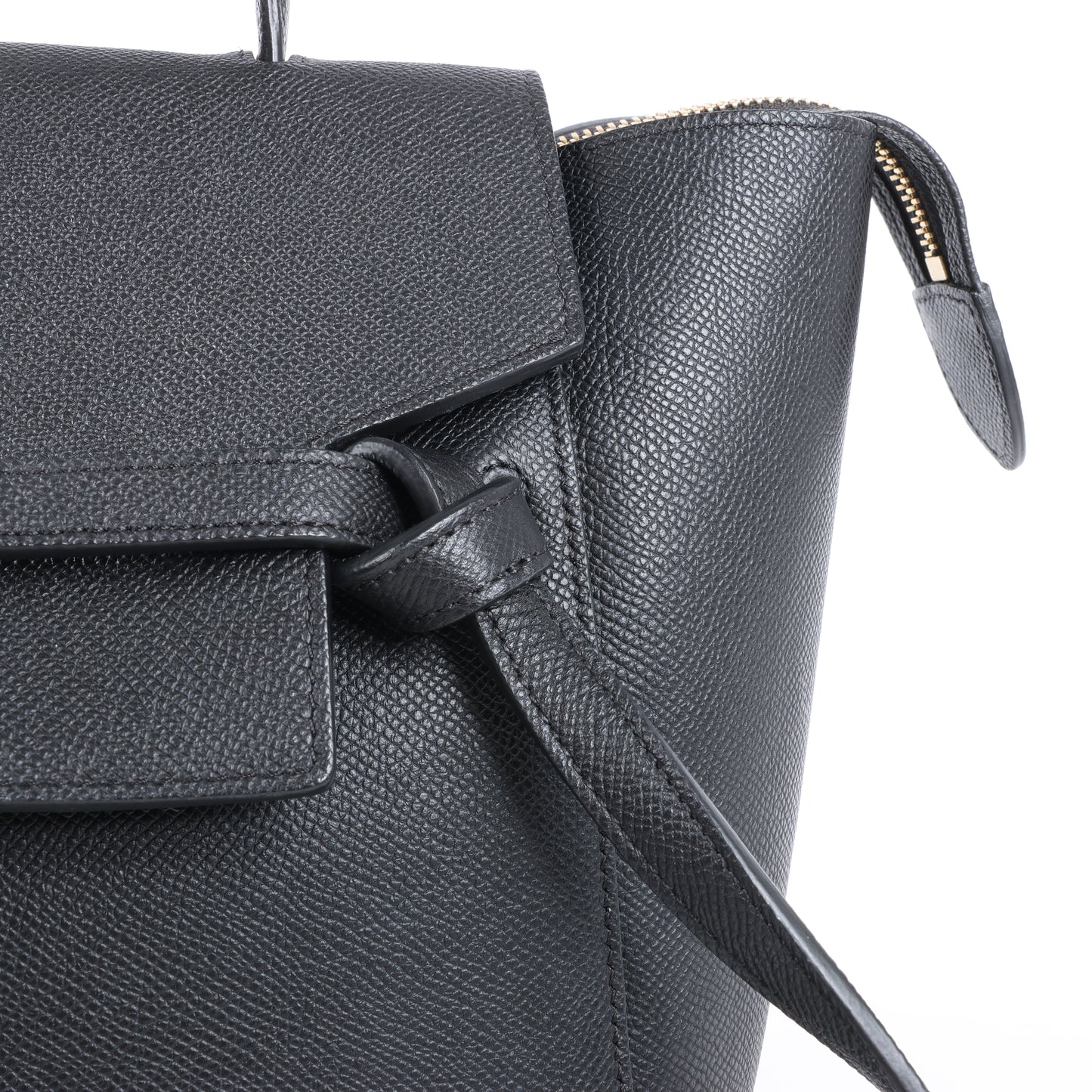 Celine Belt Bag Mini Leather 2way Handbag in Black