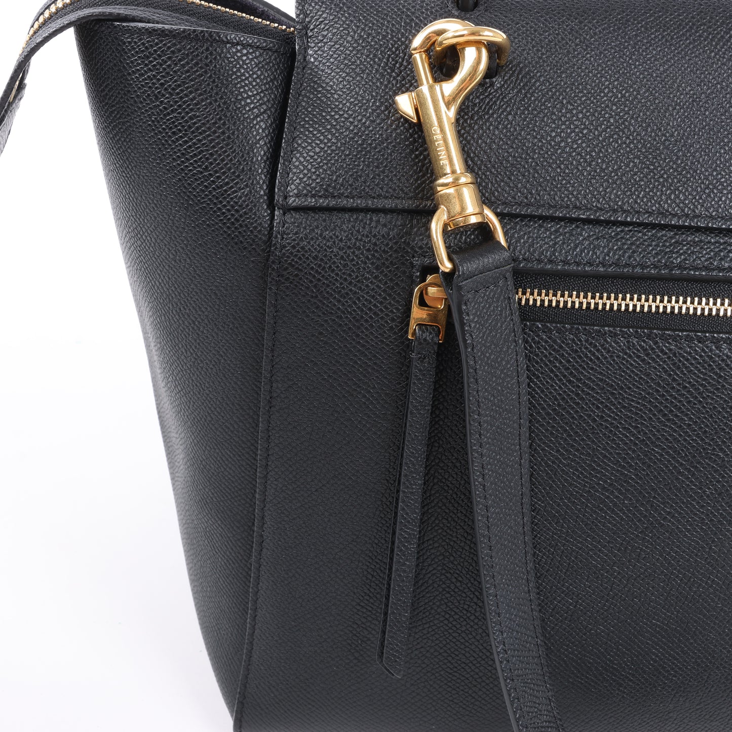 Celine Belt Bag Mini Leather 2way Handbag in Black
