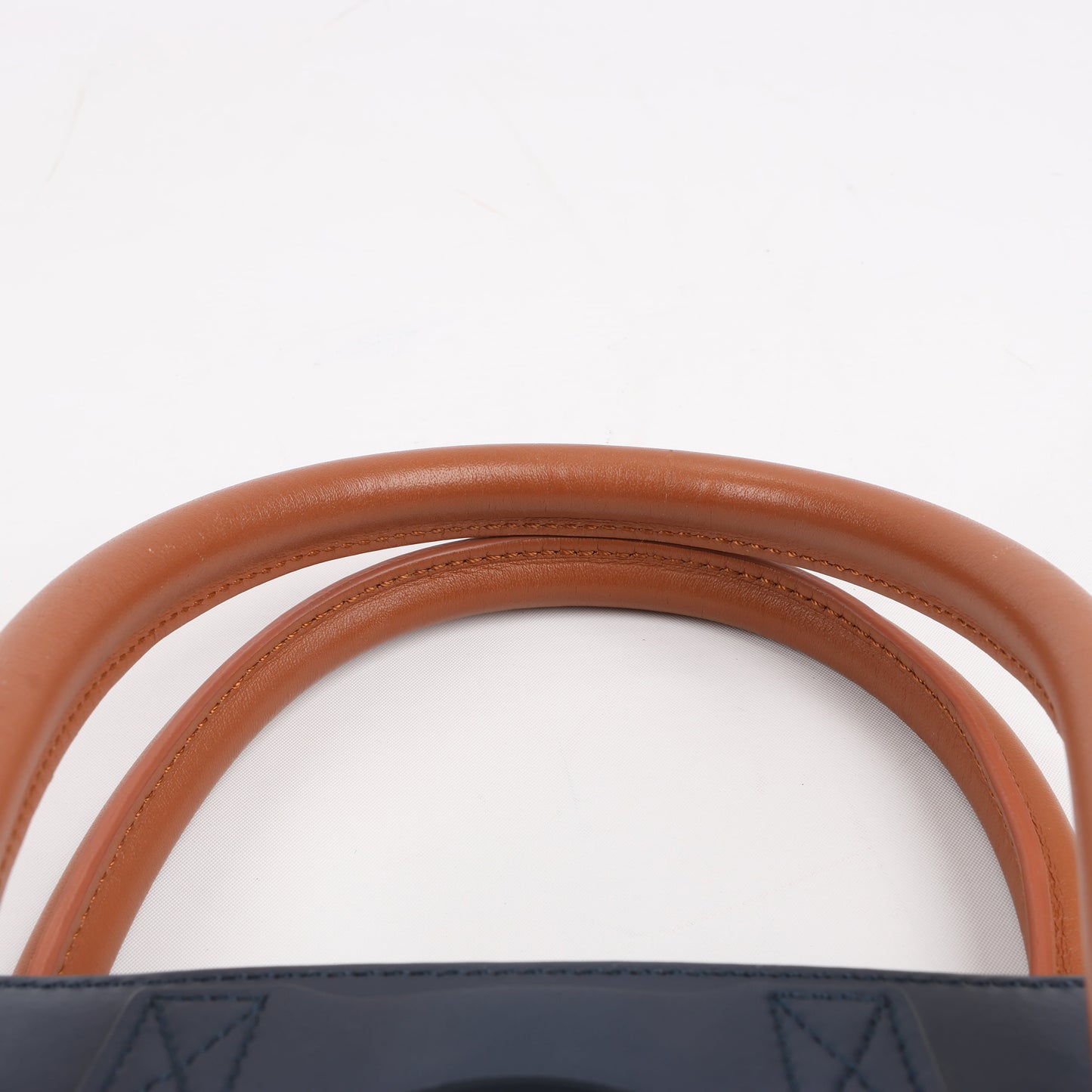 CELINE Luggage Micro Leather x Suede Handbag Tri-color in Brown