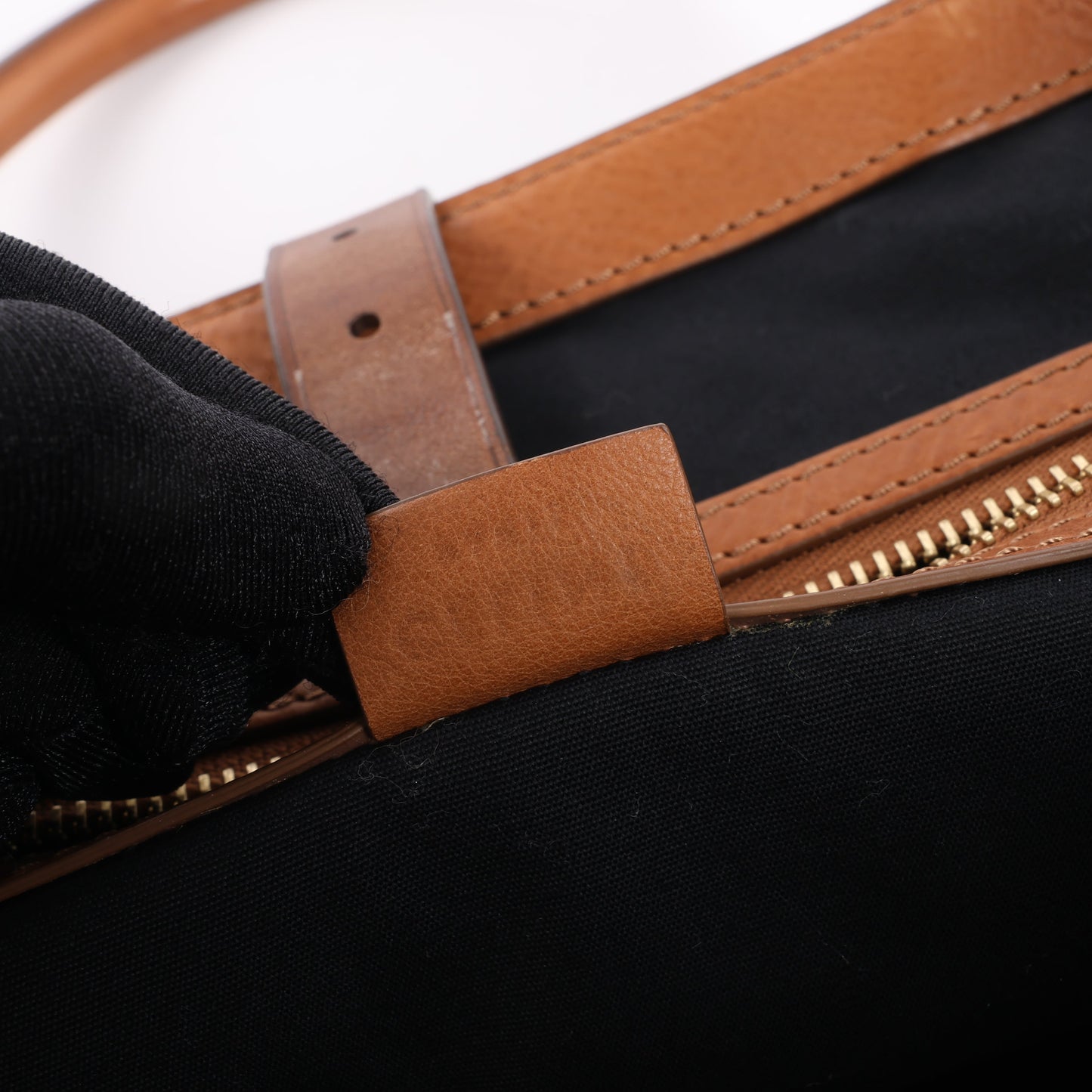 Sac cabas CELINE en toile Macadam et cuir beige et marron