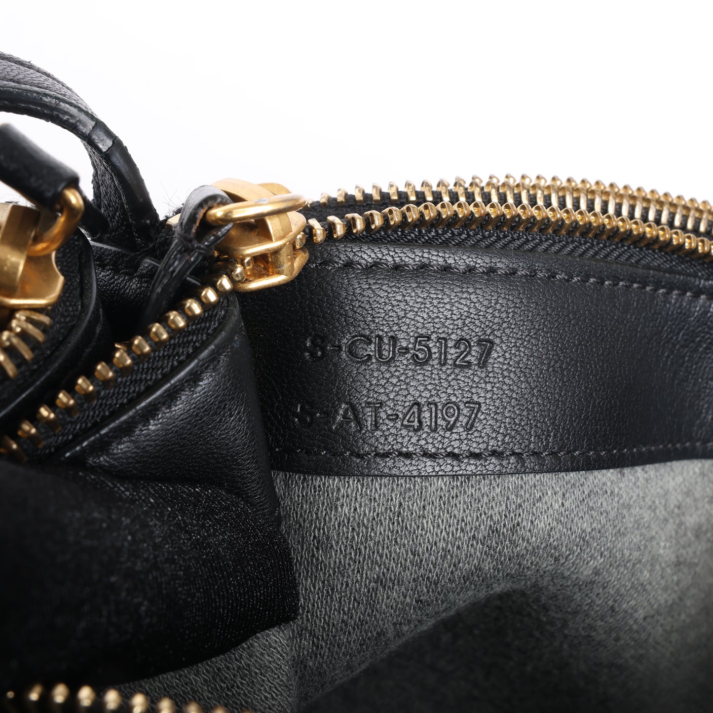 Celine Trio Large Leather Crossbody bag in Black