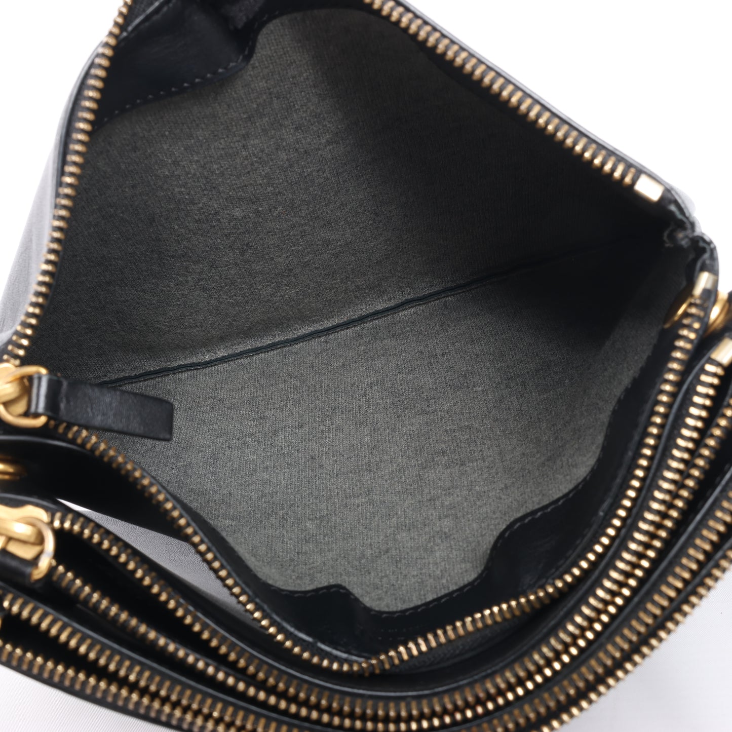 Celine Trio Large Leather Crossbody bag in Black