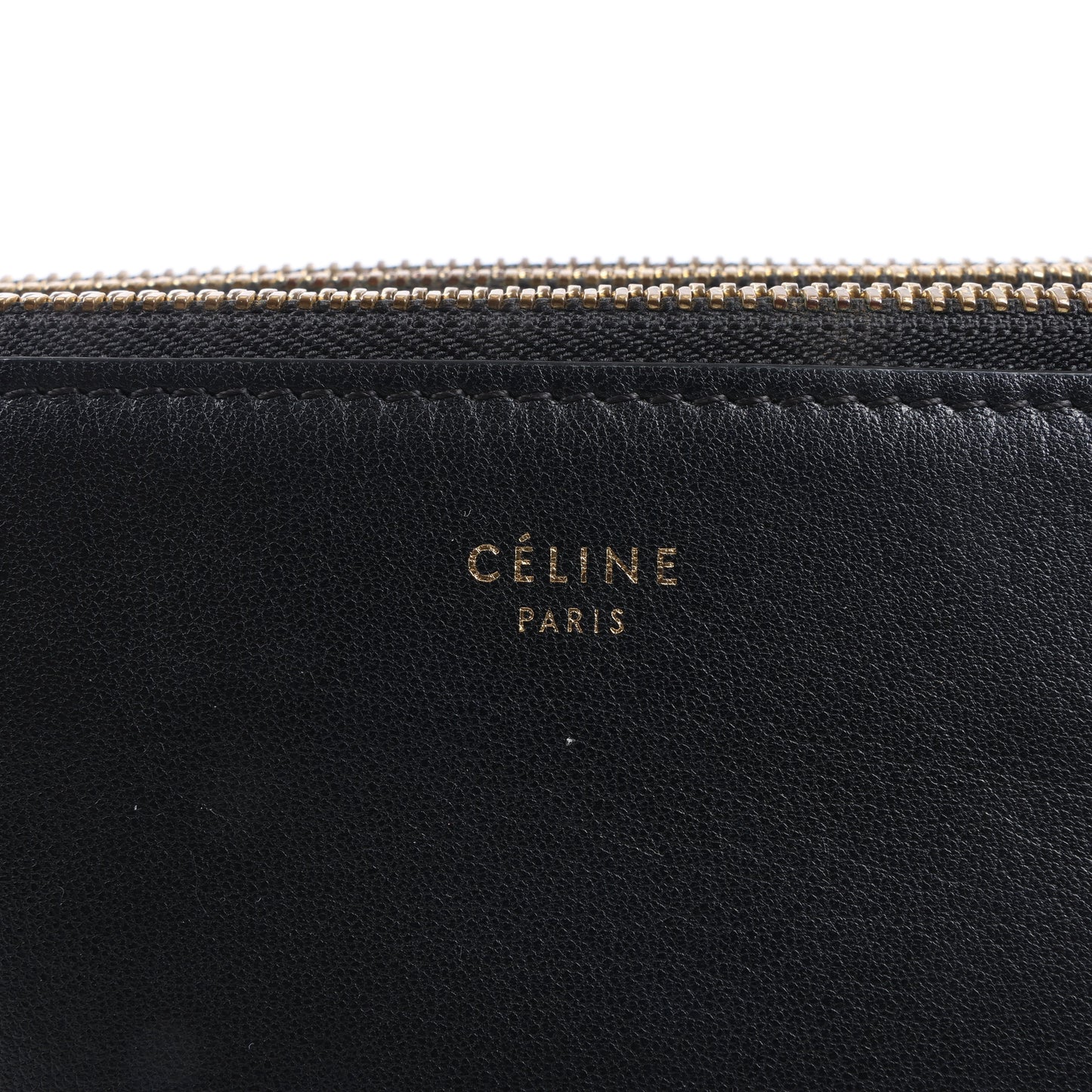 Celine Trio Large Leather Crossbody bag in Black