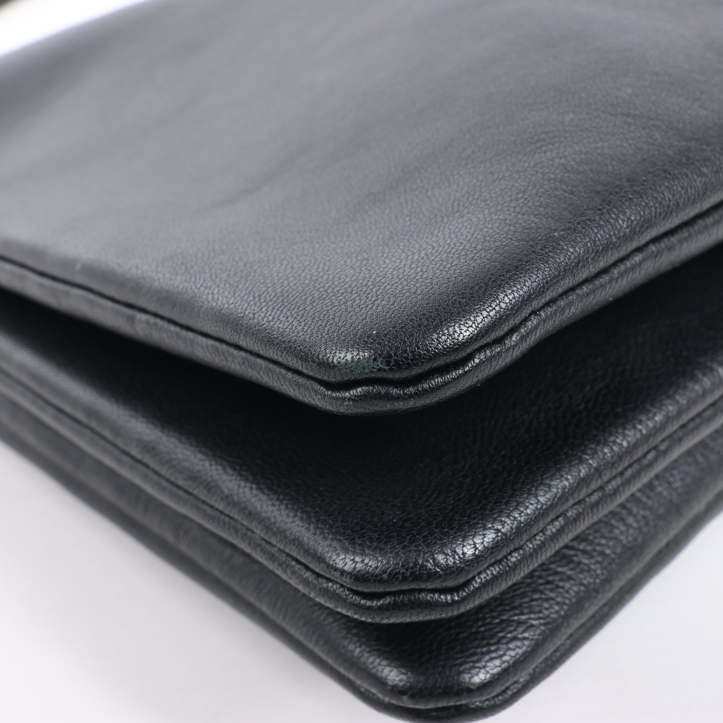 Celine Trio Large Leather Crossbody bag in Black
